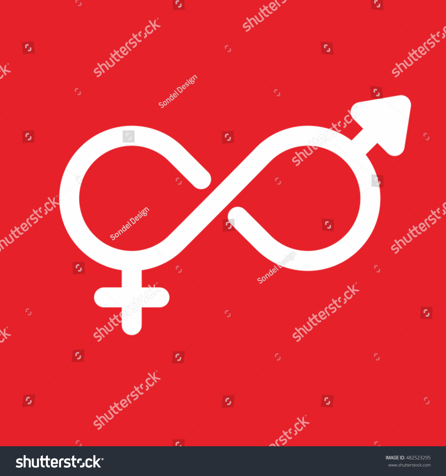 Infinity Gender Sex Logo Red Background Stock Vector Royalty Free 482523295 Shutterstock 4761