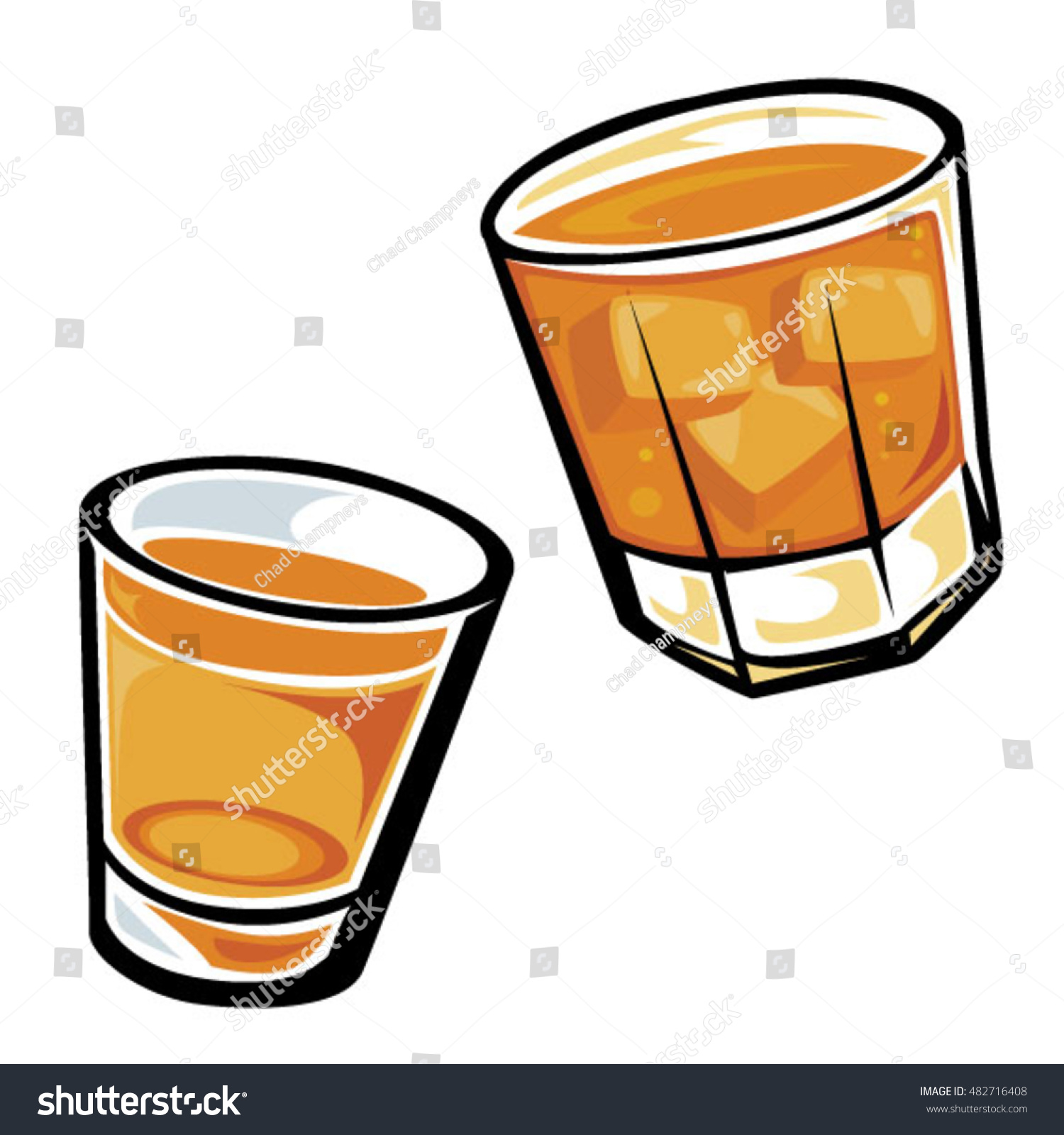 cartoon shot glass