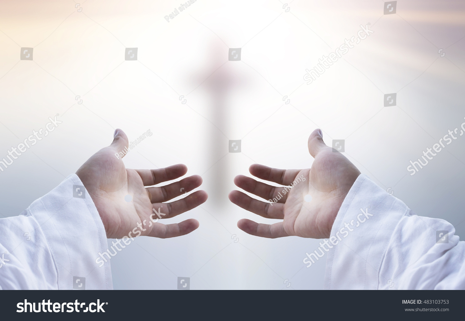 gods hand reaching down