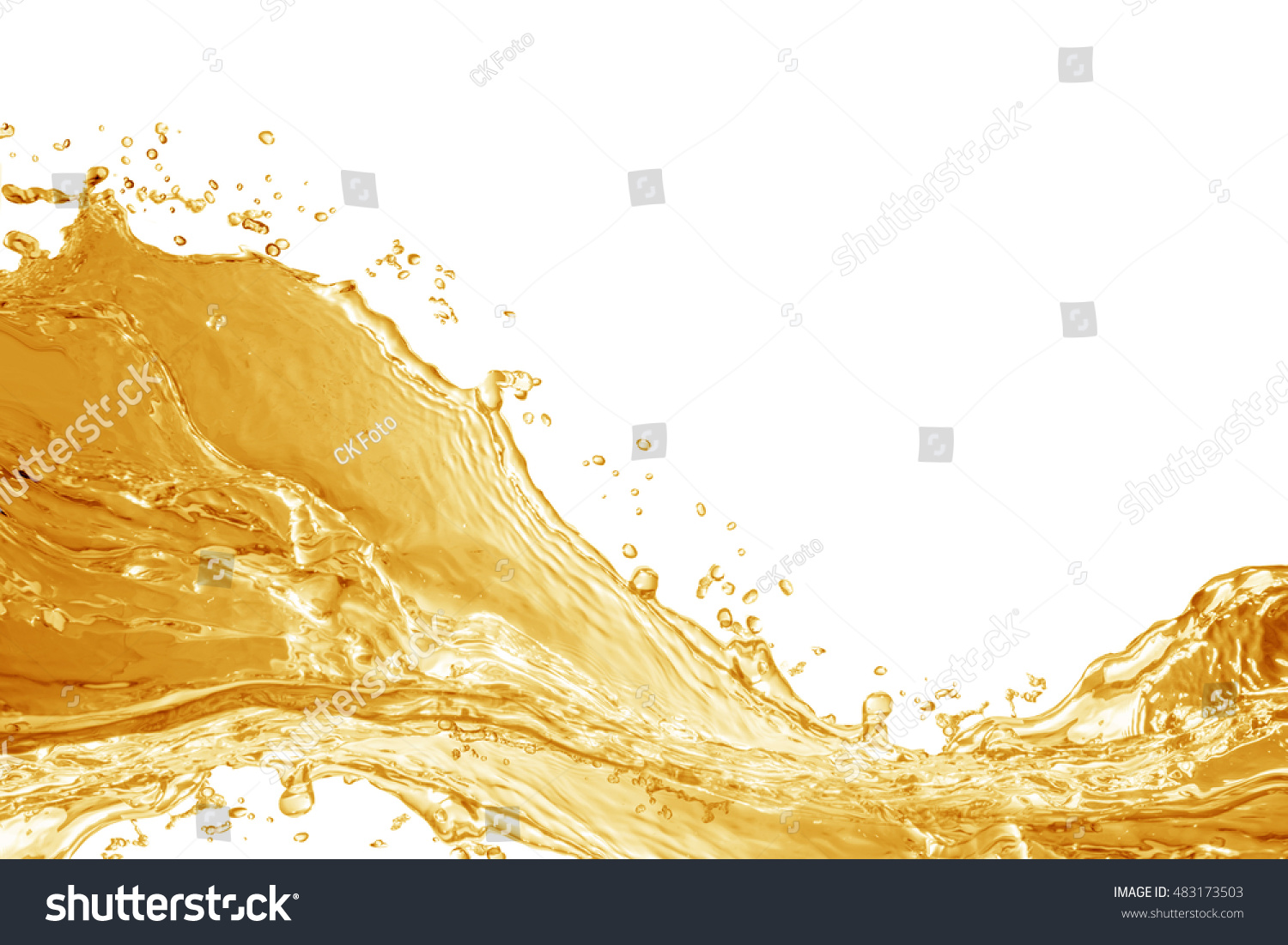 Orange Splash Isolated On White Background Stock Photo 483173503 ...