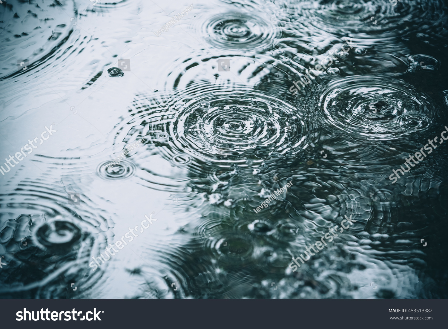 Beautiful Backgrounds Falling Water Drops Puddle Stock Photo 483513382 ...