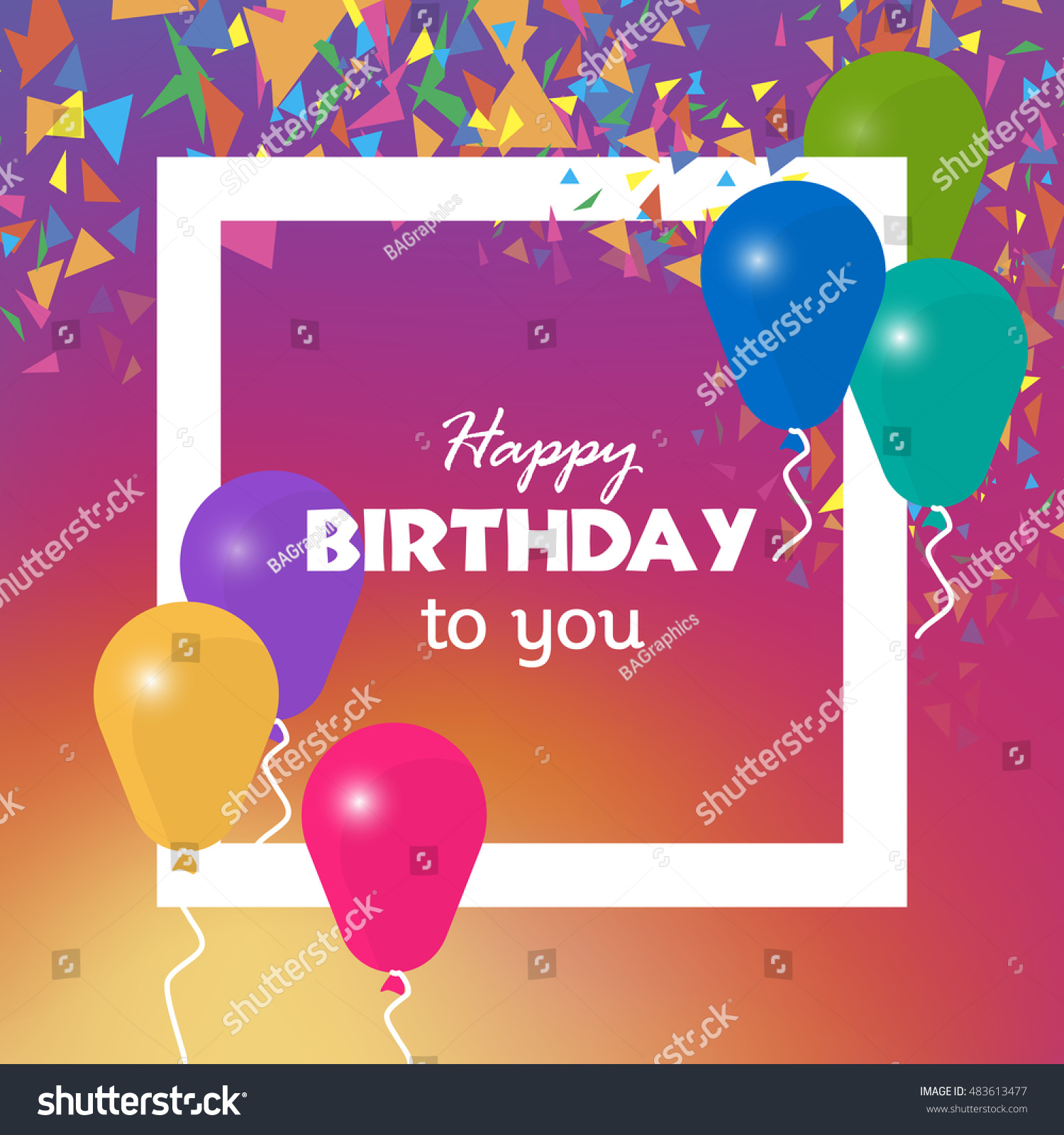 Happy Birthday Vector Clip Art Script Stock Vector (Royalty Free ...