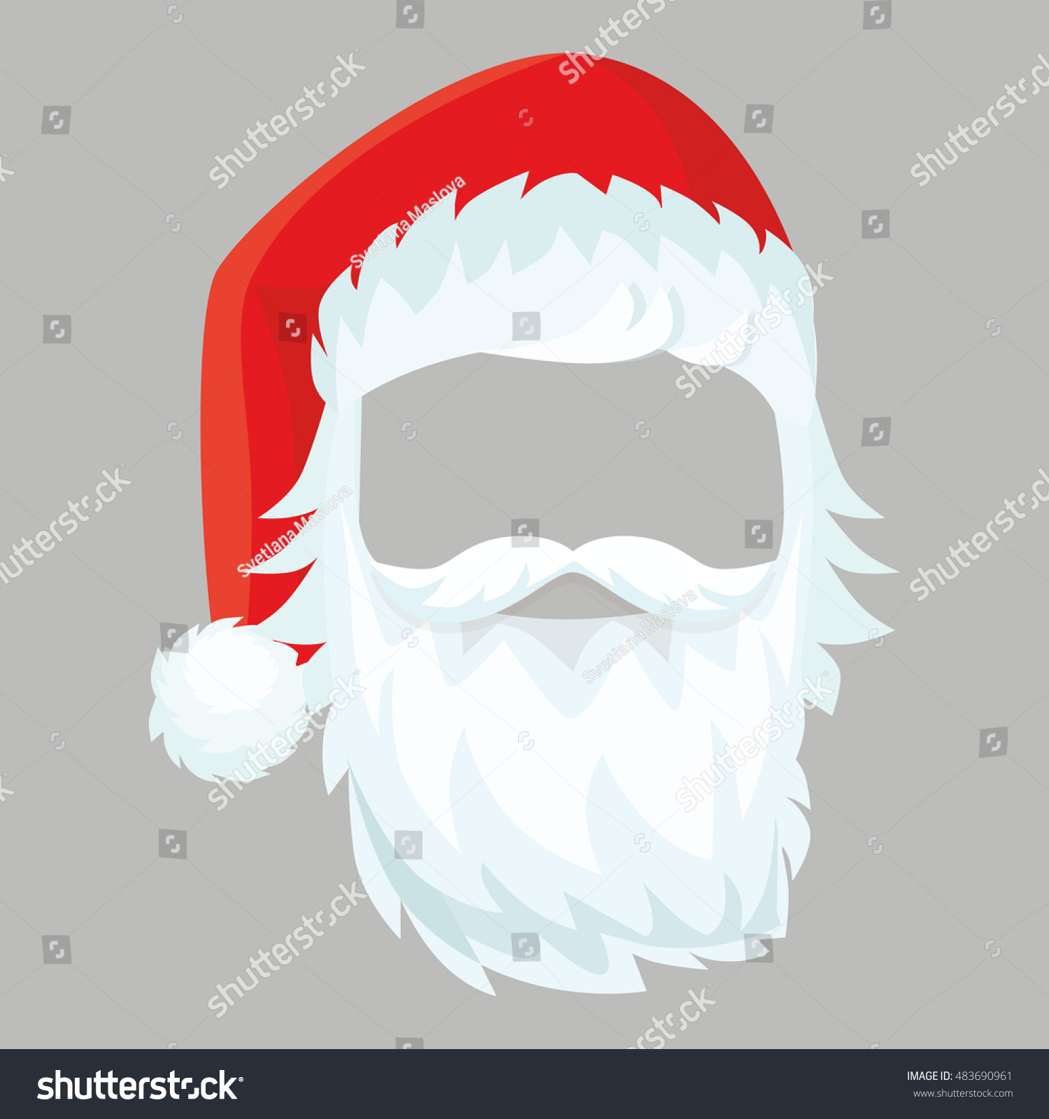 christmas hat and beard