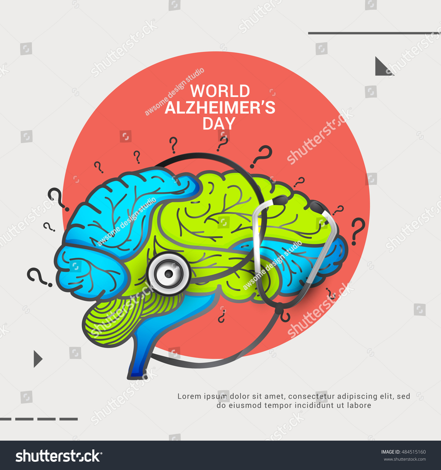 Creative Illustrationposter Banner World Alzheimers Day Stock Vector (Royalty Free) 484515160 | Shutterstock