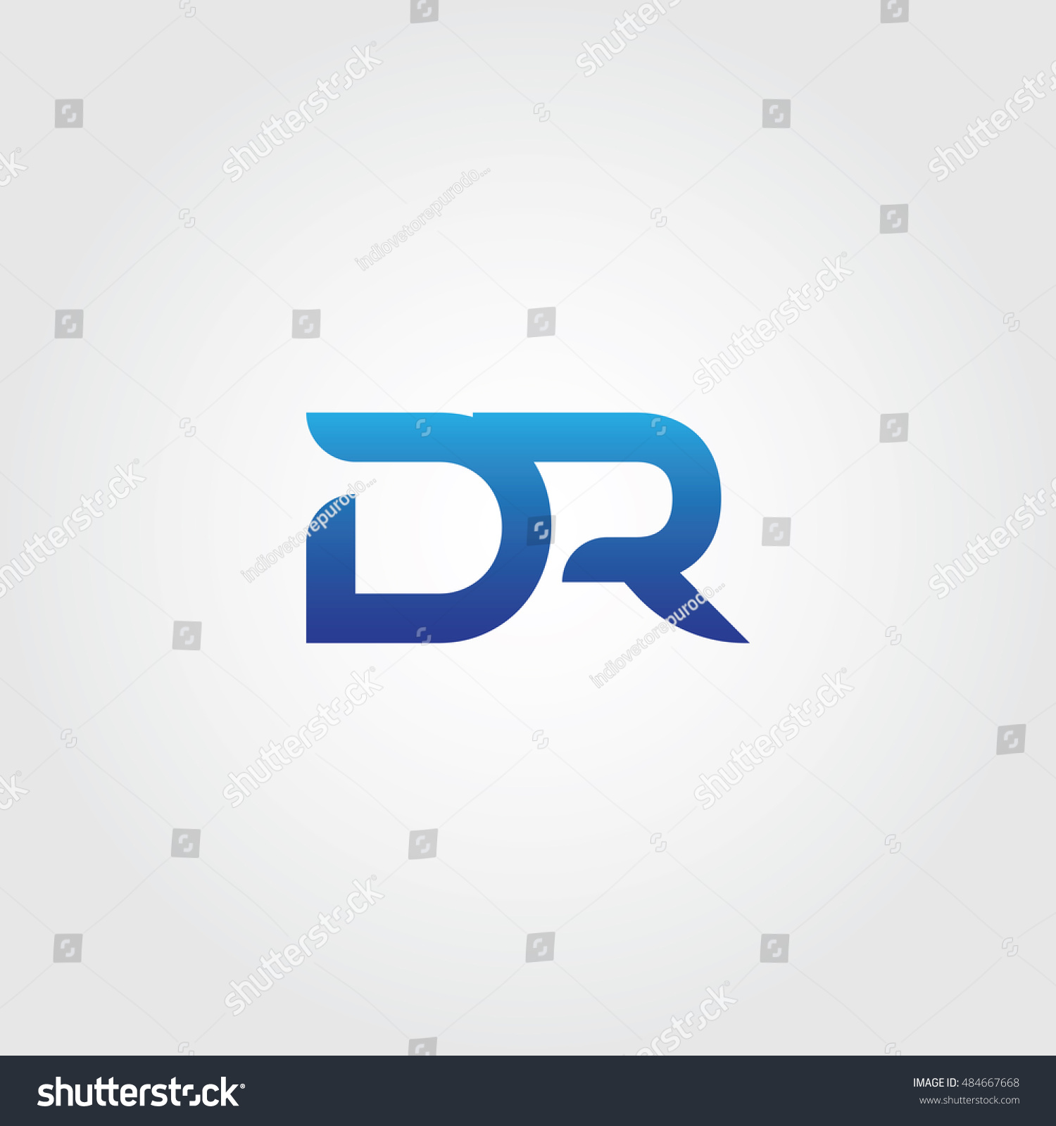 Letters D R Combined Icon Logo Stock Vector (Royalty Free) 484667668 ...