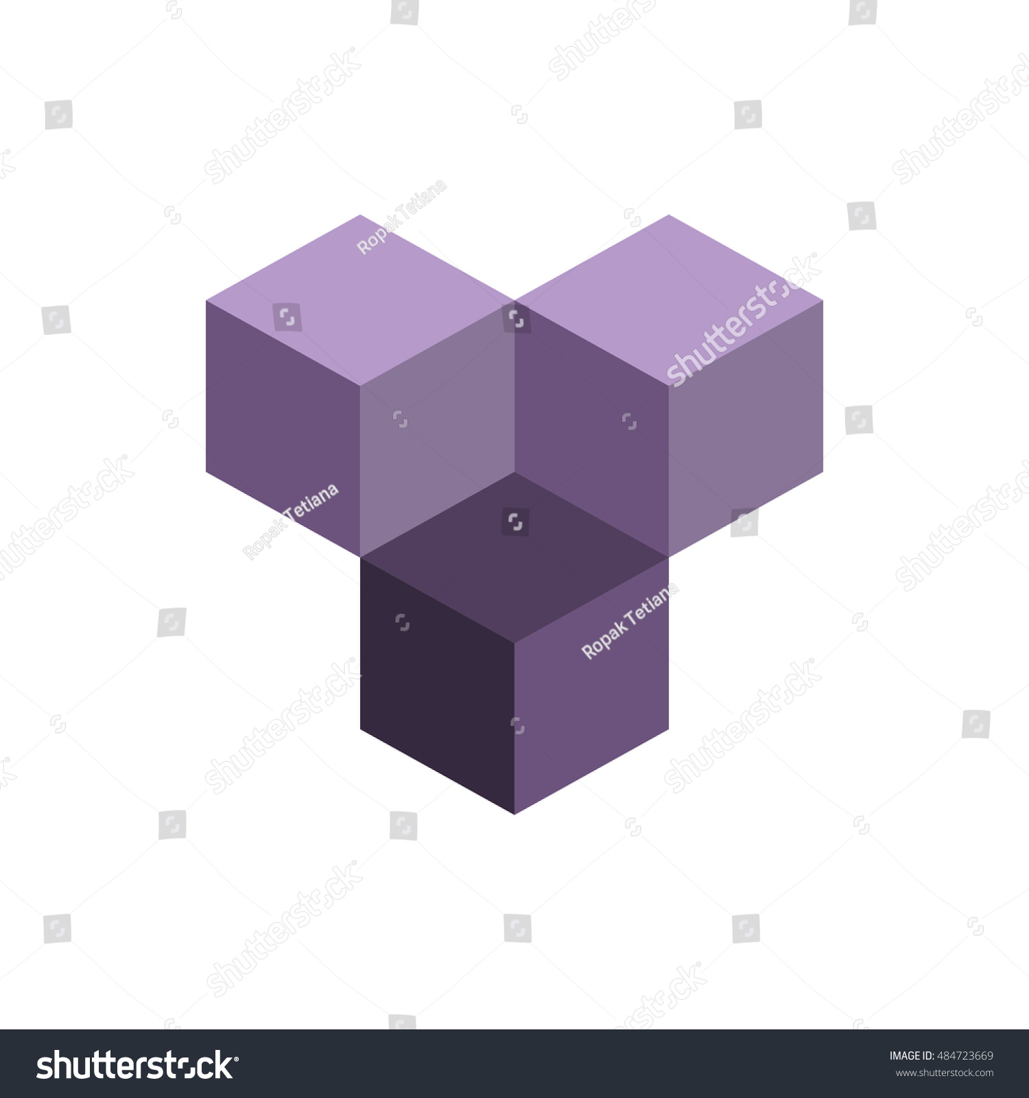 Cube Isometric Logo Concept 3d Vector Stock Vector (Royalty Free ...