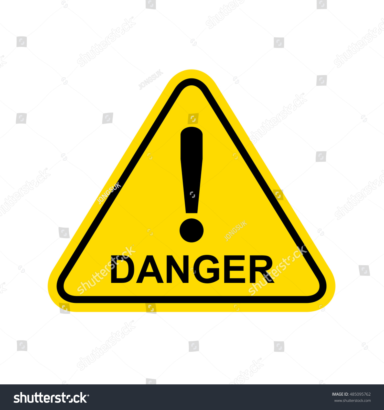 Danger Sign Vector Stock Vector (Royalty Free) 485095762 | Shutterstock