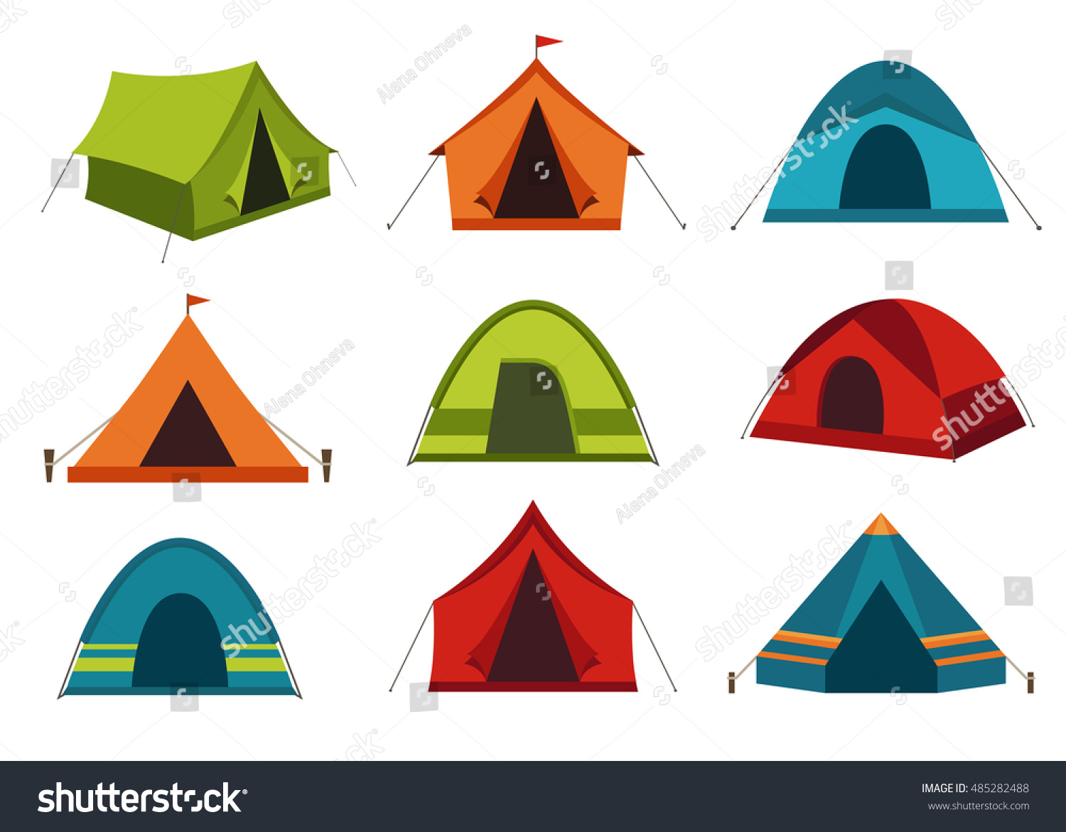 Палатка туристическая вектор