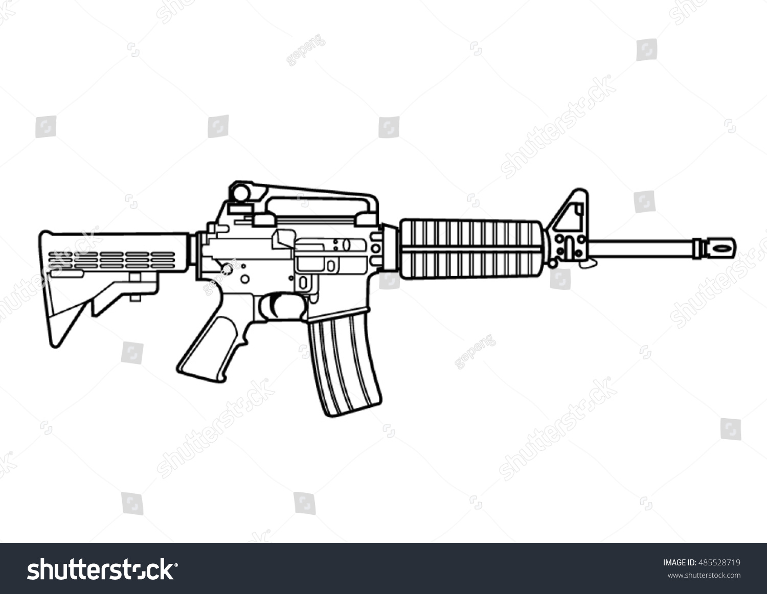 full scale u s military m 16 airsoft assault rifle gun 