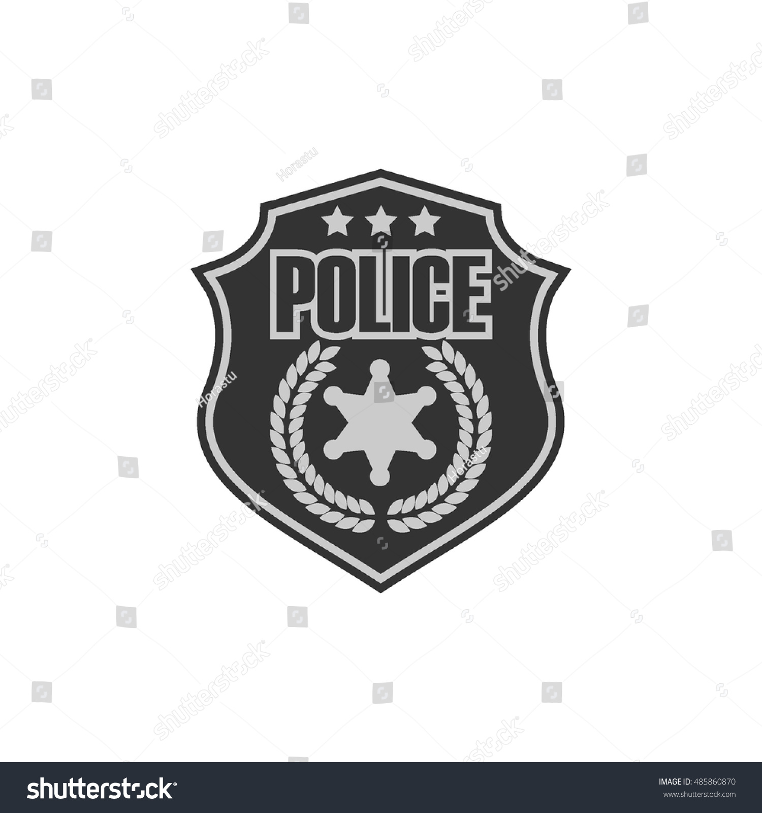 Police Badge Stock Vector (Royalty Free) 485860870 | Shutterstock