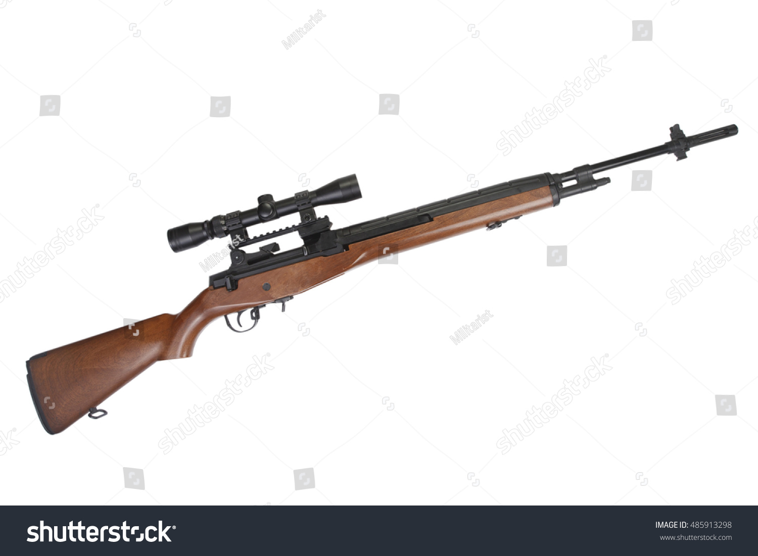 M14 Sniper Rifle Isolated Stock Photo 485913298 | Shutterstock