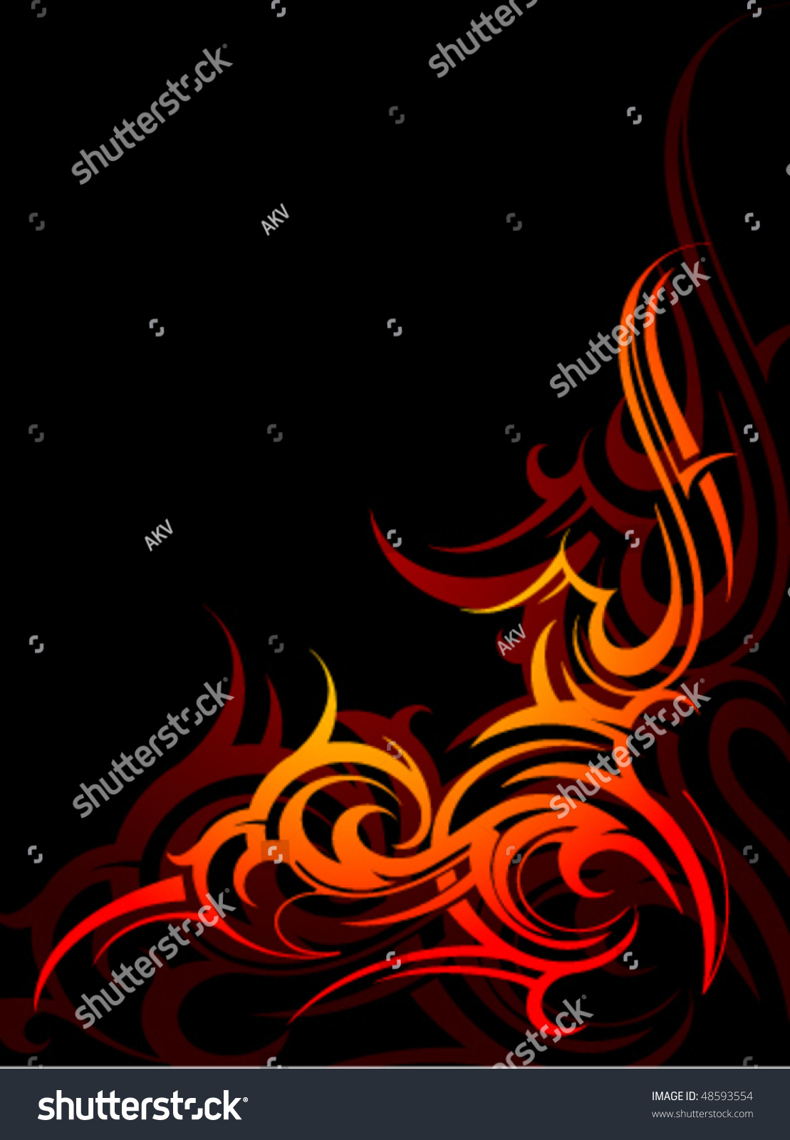 Artistic Fire Flames Stock Vector (Royalty Free) 48593554 | Shutterstock