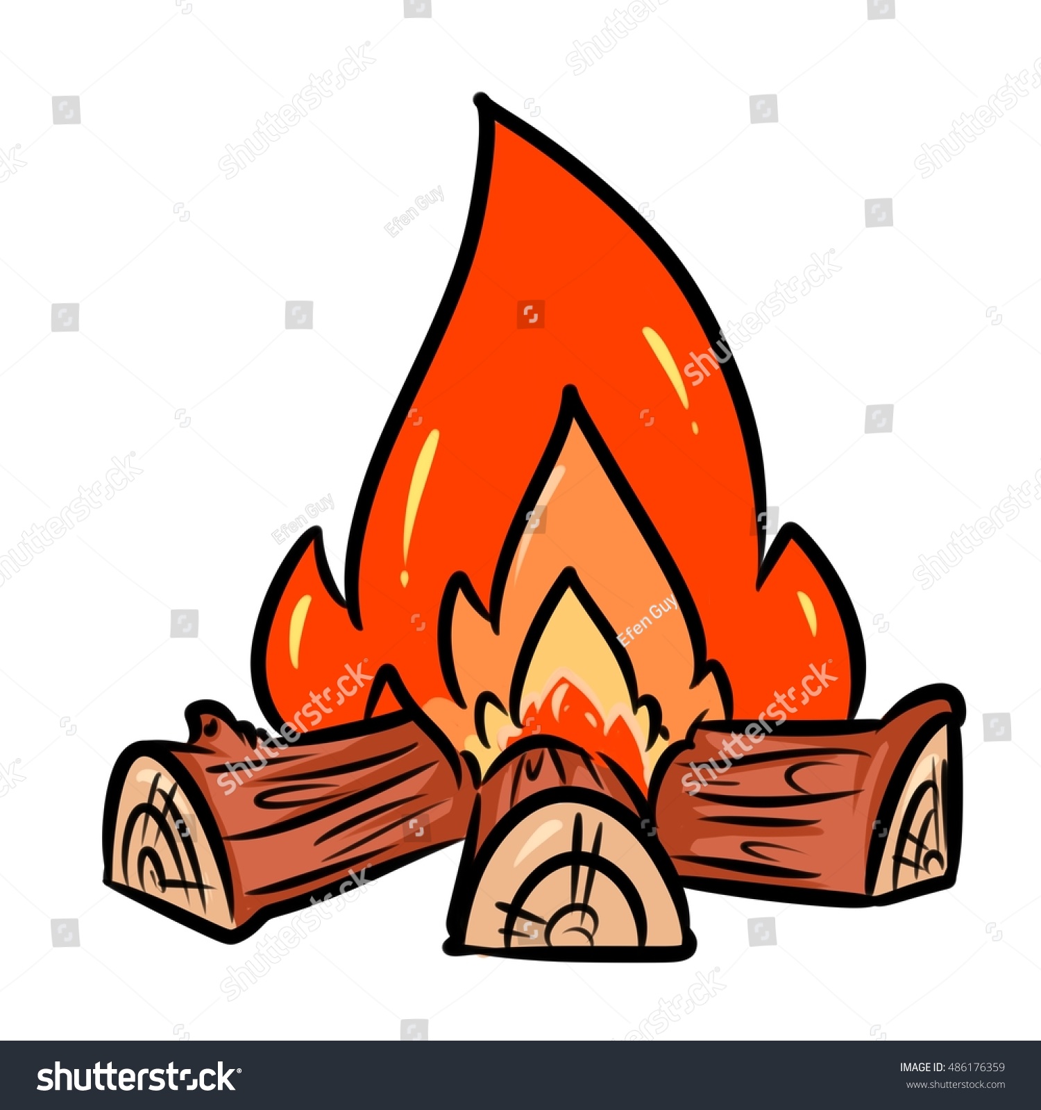 Огонь с дровами для детей