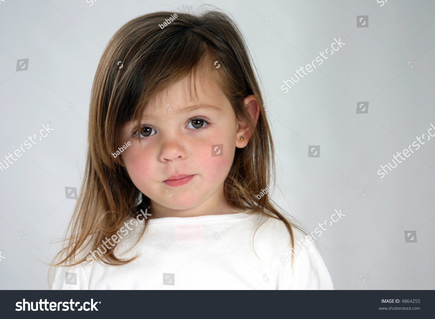 Cute Girl Brown Hair Ii Stock Photo 4864255 | Shutterstock