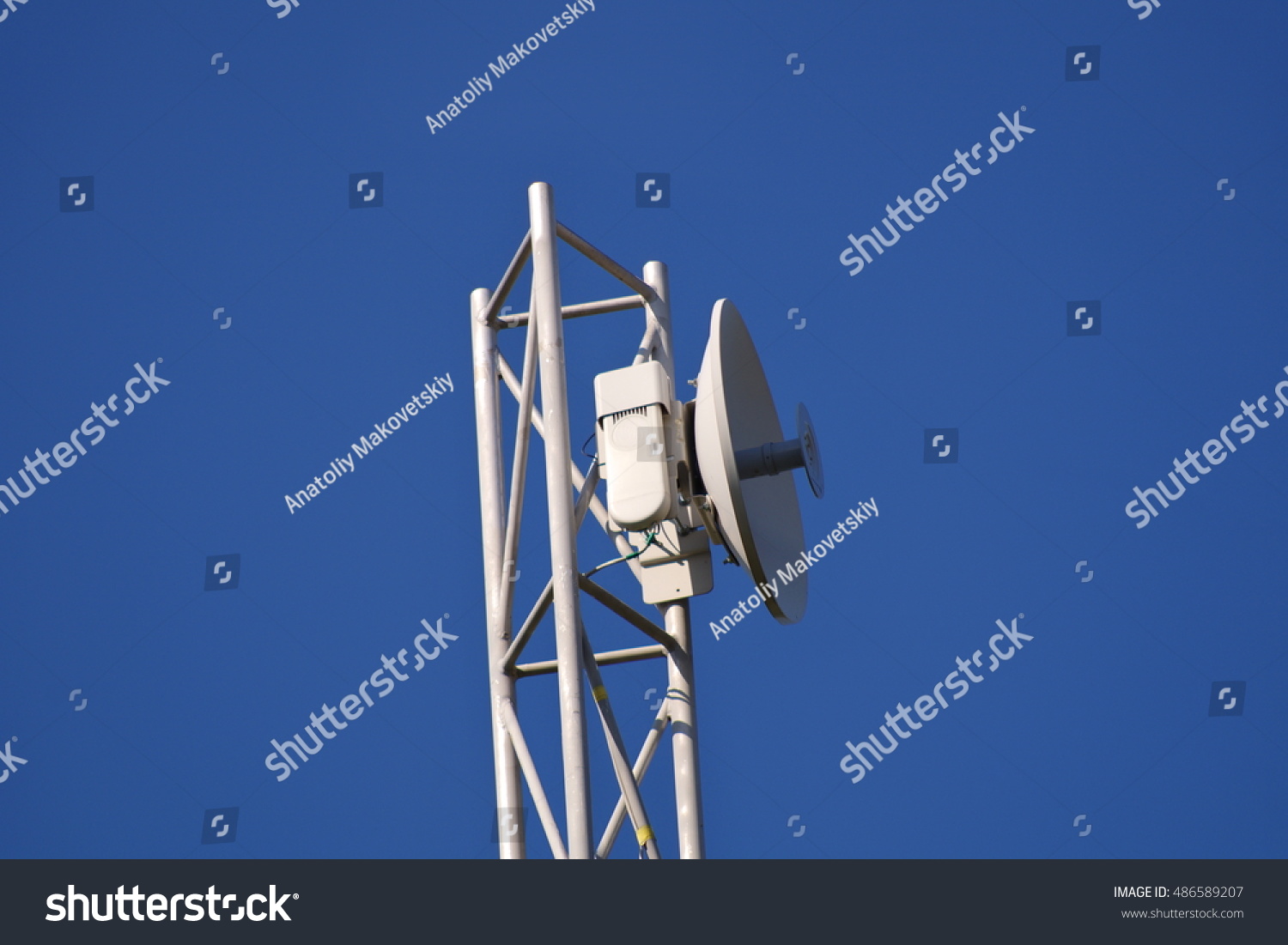 Unidirectional Antenna Highspeed Data On Mast Stock Photo 486589207 ...