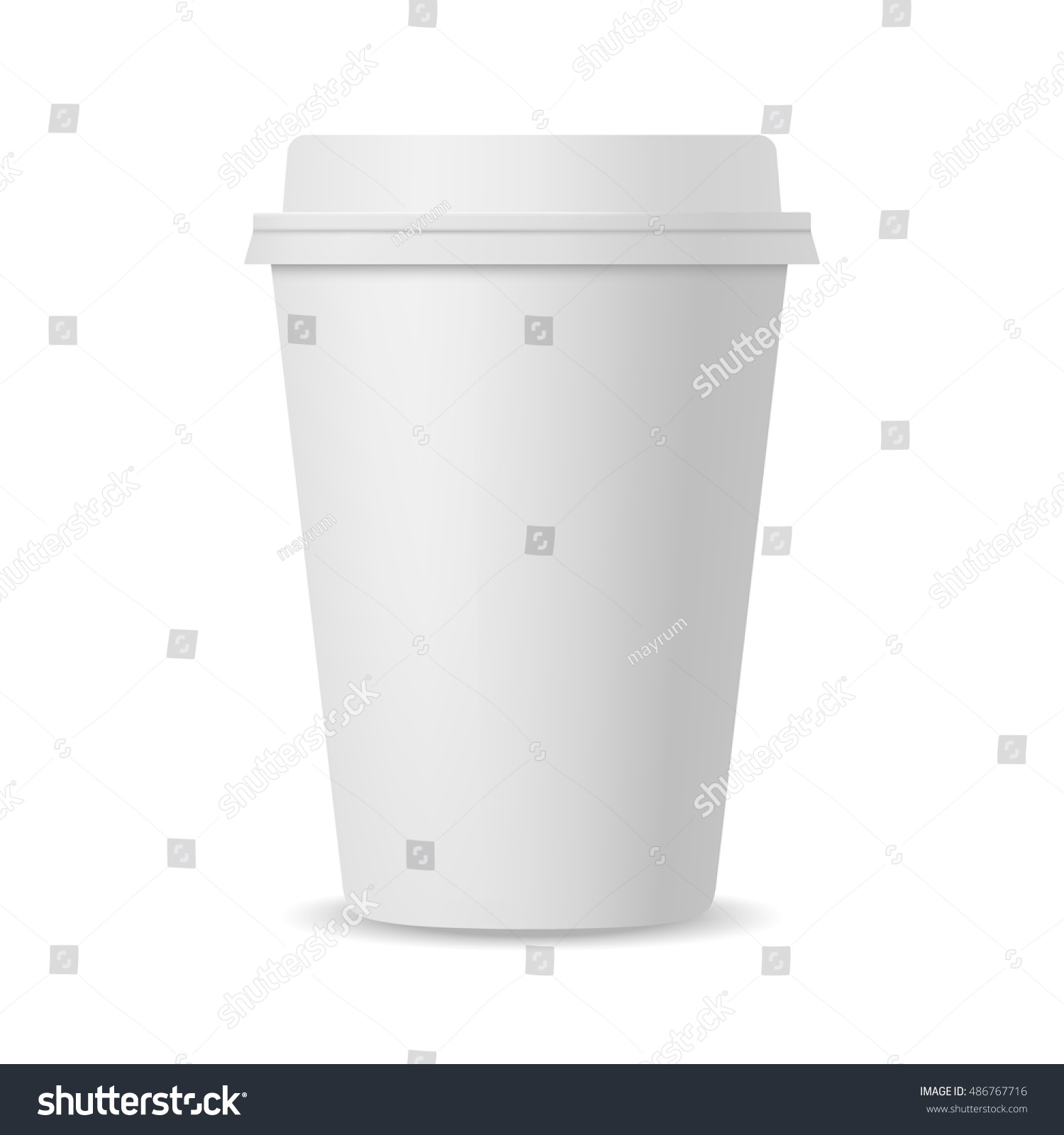 Blank Realistic Coffee Cup Mockup Stock Vector (Royalty Free) 486767716 ...