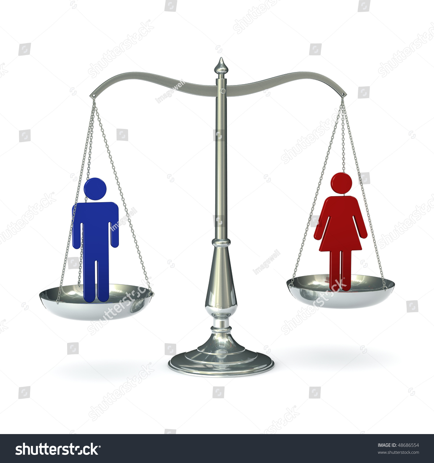 Classic Scales Justice Abstract Male Female Stock Illustration 48686554 ...