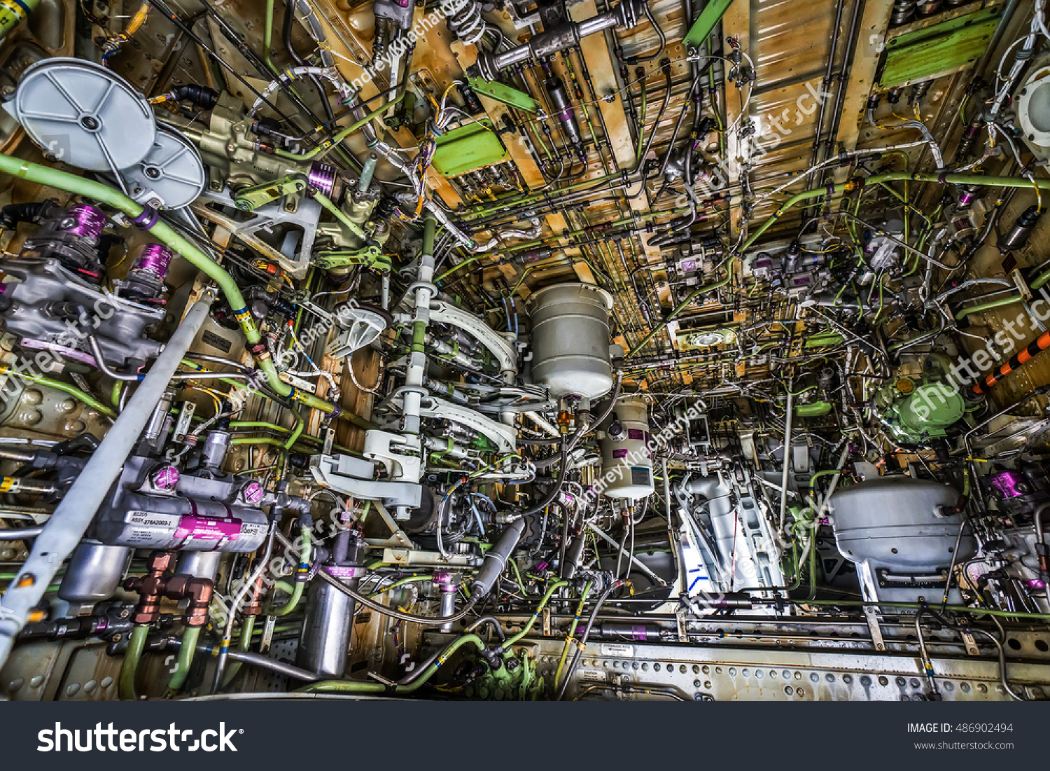 Aircrafts Main Landing Gear Compartment Stock Photo 486902494