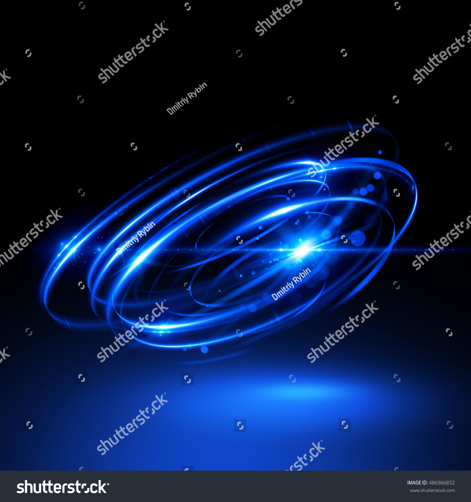 Glow Swirl Light Effect Circular Lens Stock Illustration 486966832 ...