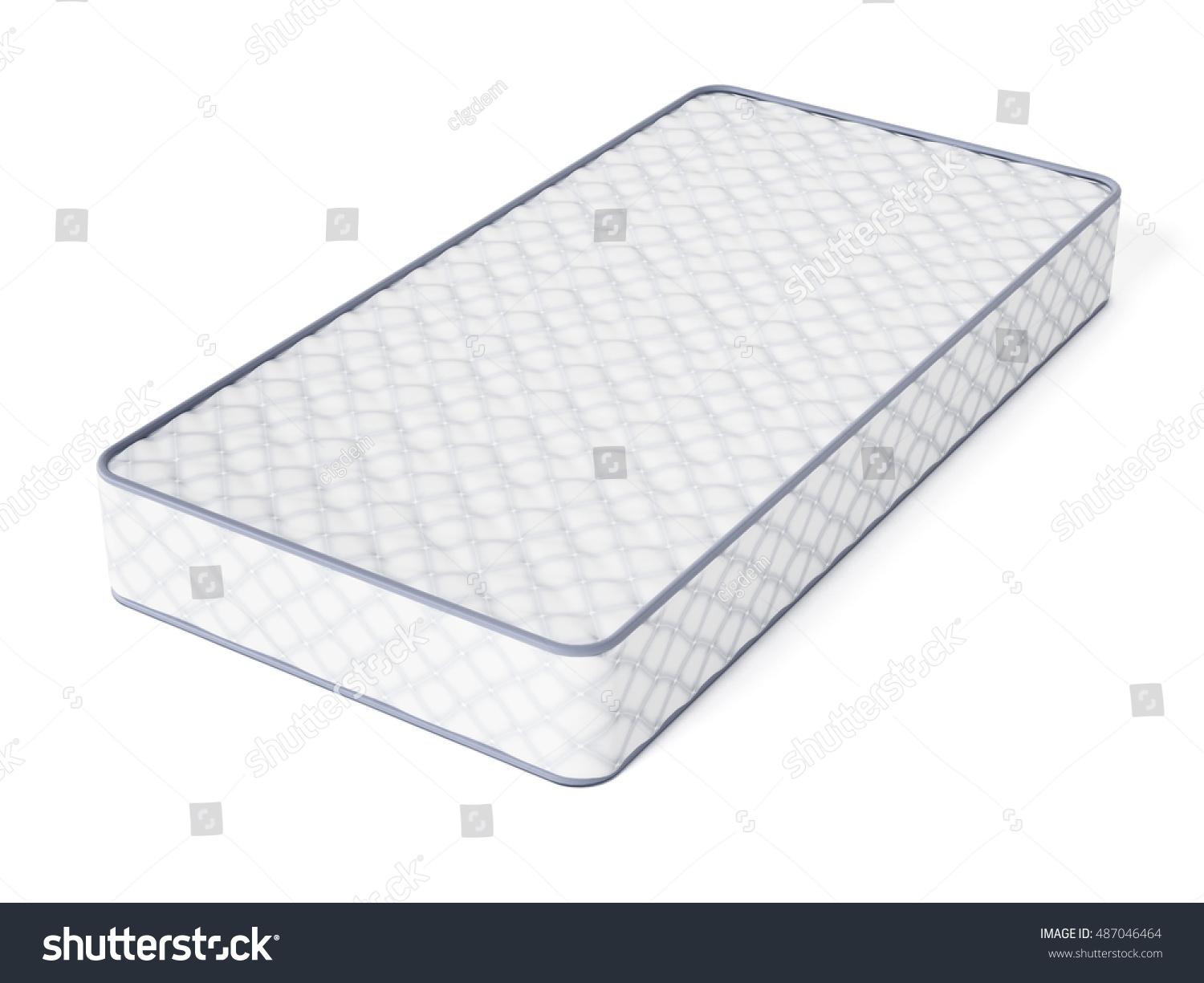 Mattress Isolated On White Background 3d Stock Illustration 487046464 ...