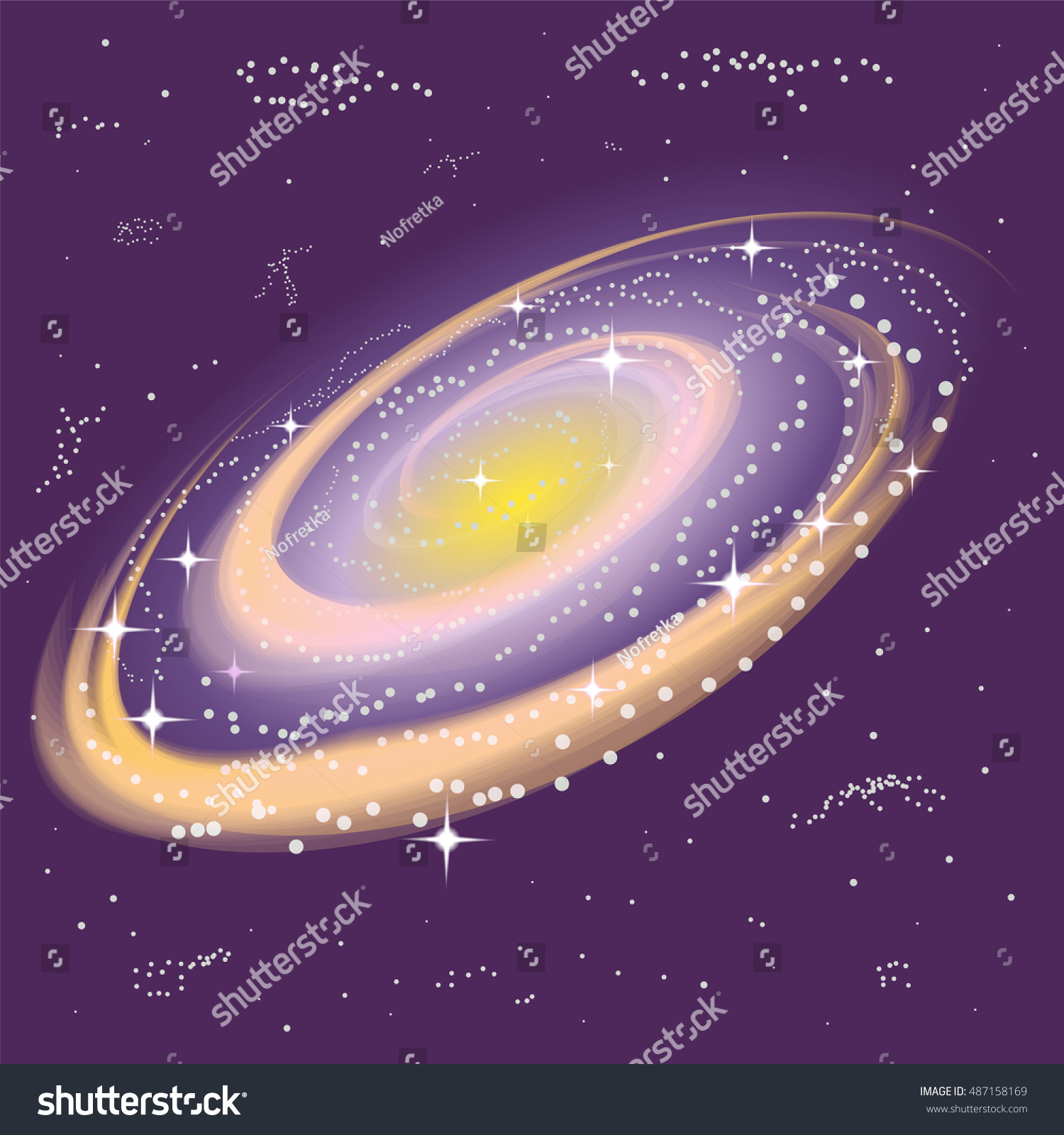 Star Spiral Space Background Universe Smoky Stock Vector (Royalty Free ...