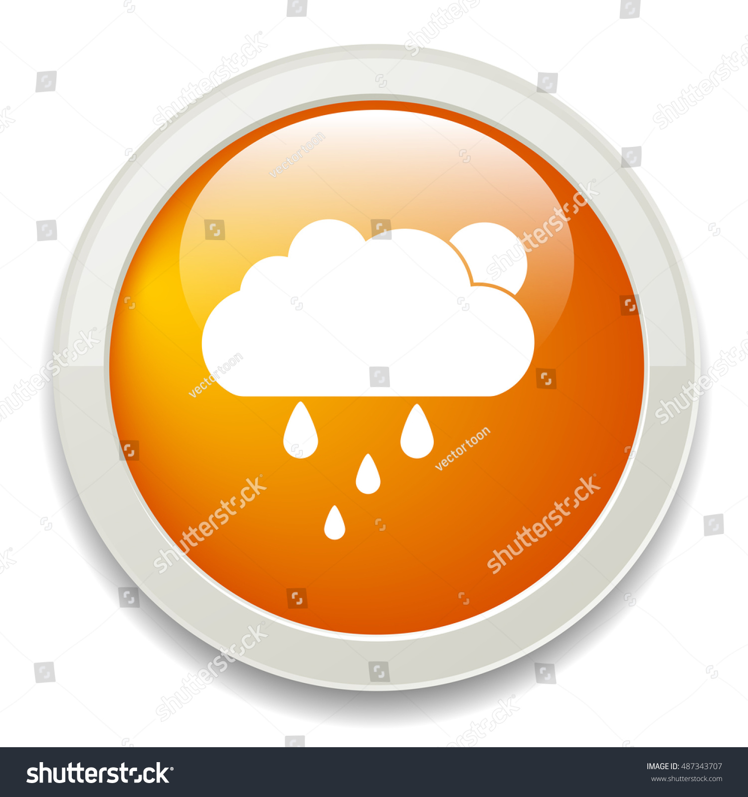 Rainy Weather Icon Stock Vector (Royalty Free) 487343707 | Shutterstock