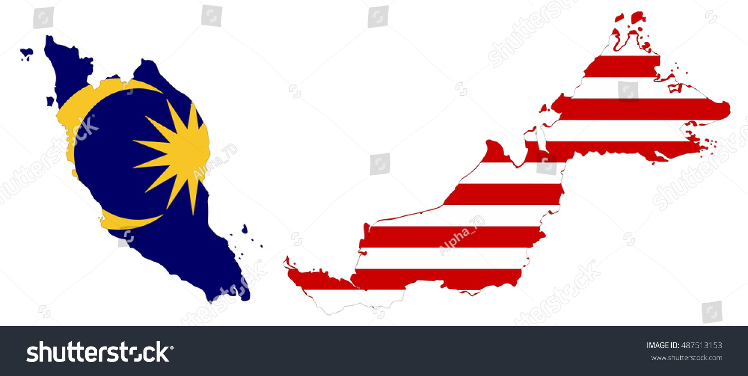 Malaysia Flag Map Country Located Southeast Stock Illustration ...