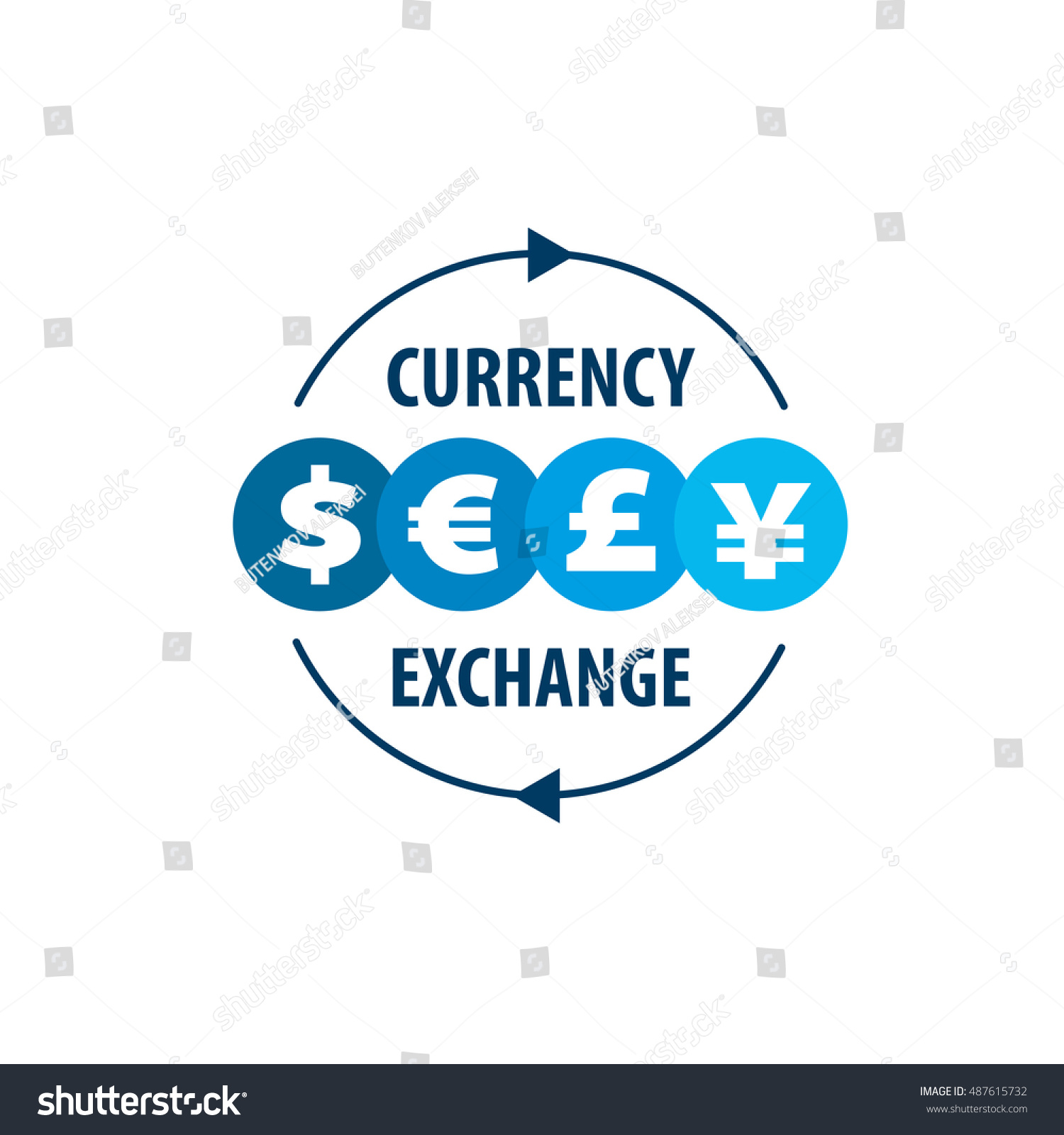 Vector Logo Currency Exchange Stock Vector (Royalty Free) 487615732 ...