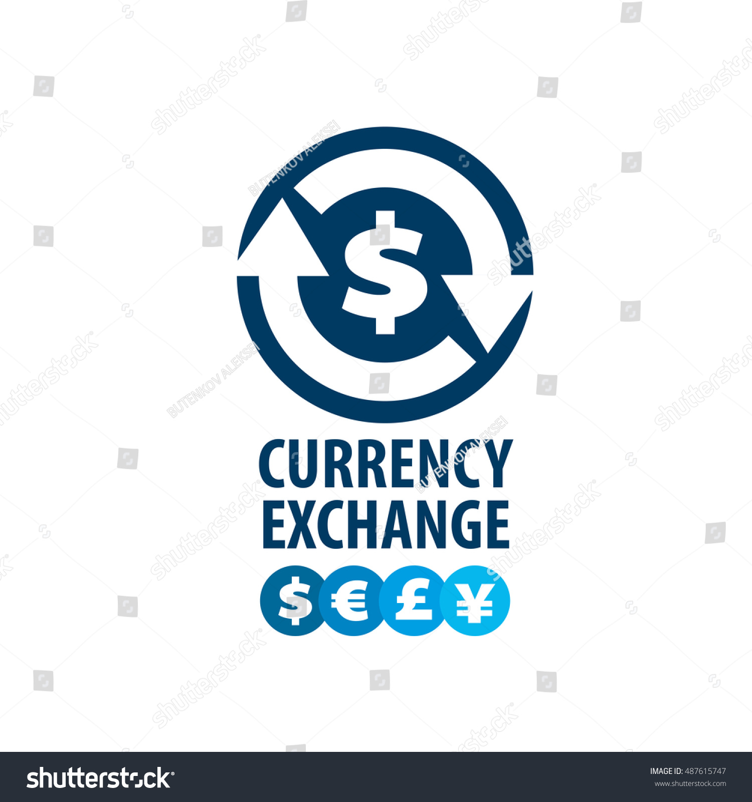 Vector Logo Currency Exchange Stock Vector (Royalty Free) 487615747 ...