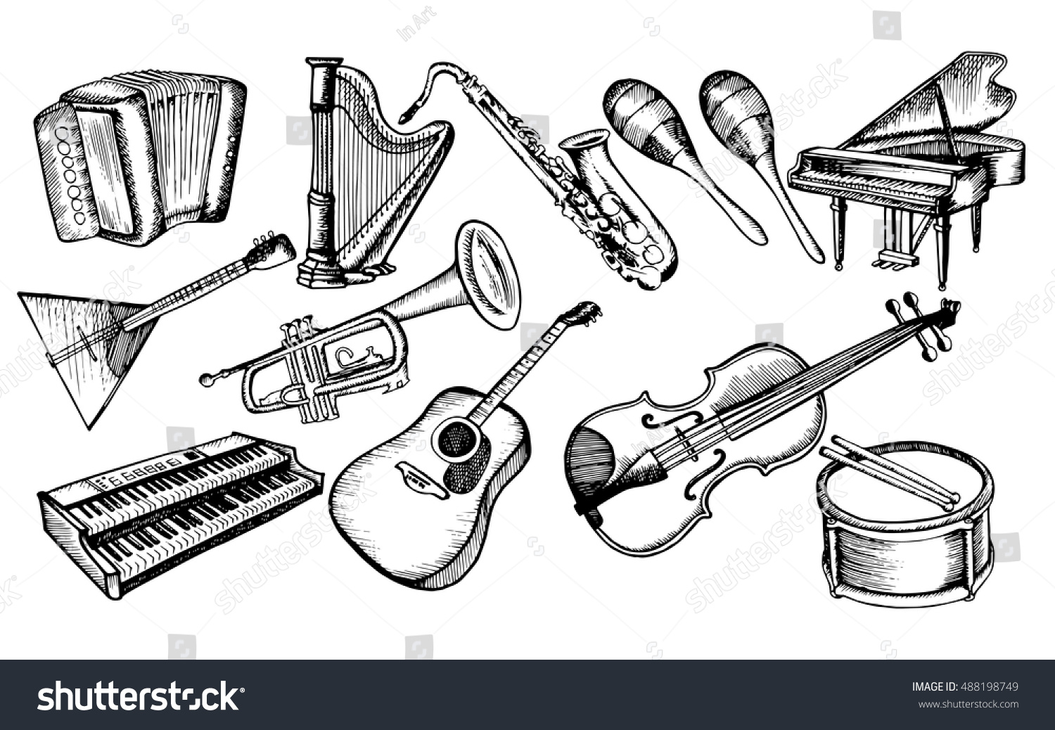 Музыкальные инструменты струнные духовые ударные
