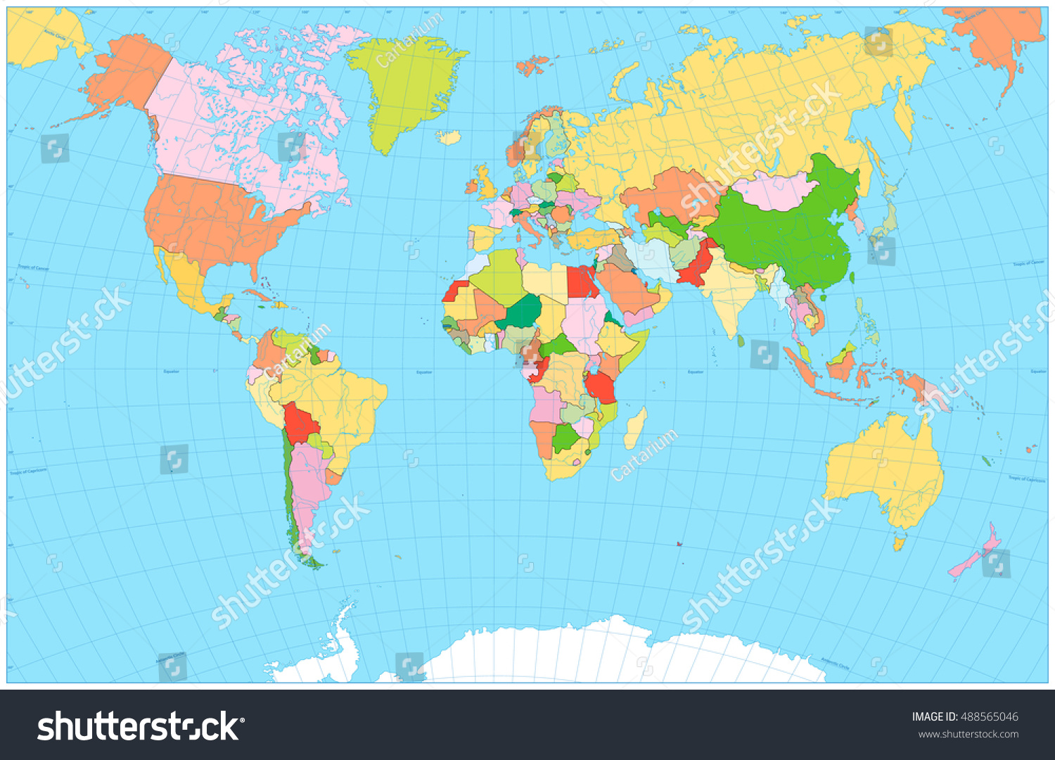 Mapa Del Mundo Pol Tico En Blanco Vector De Stock Libre De Regal As Stock Vector Blank Political World Map Detailed Vector Illustration 488565046