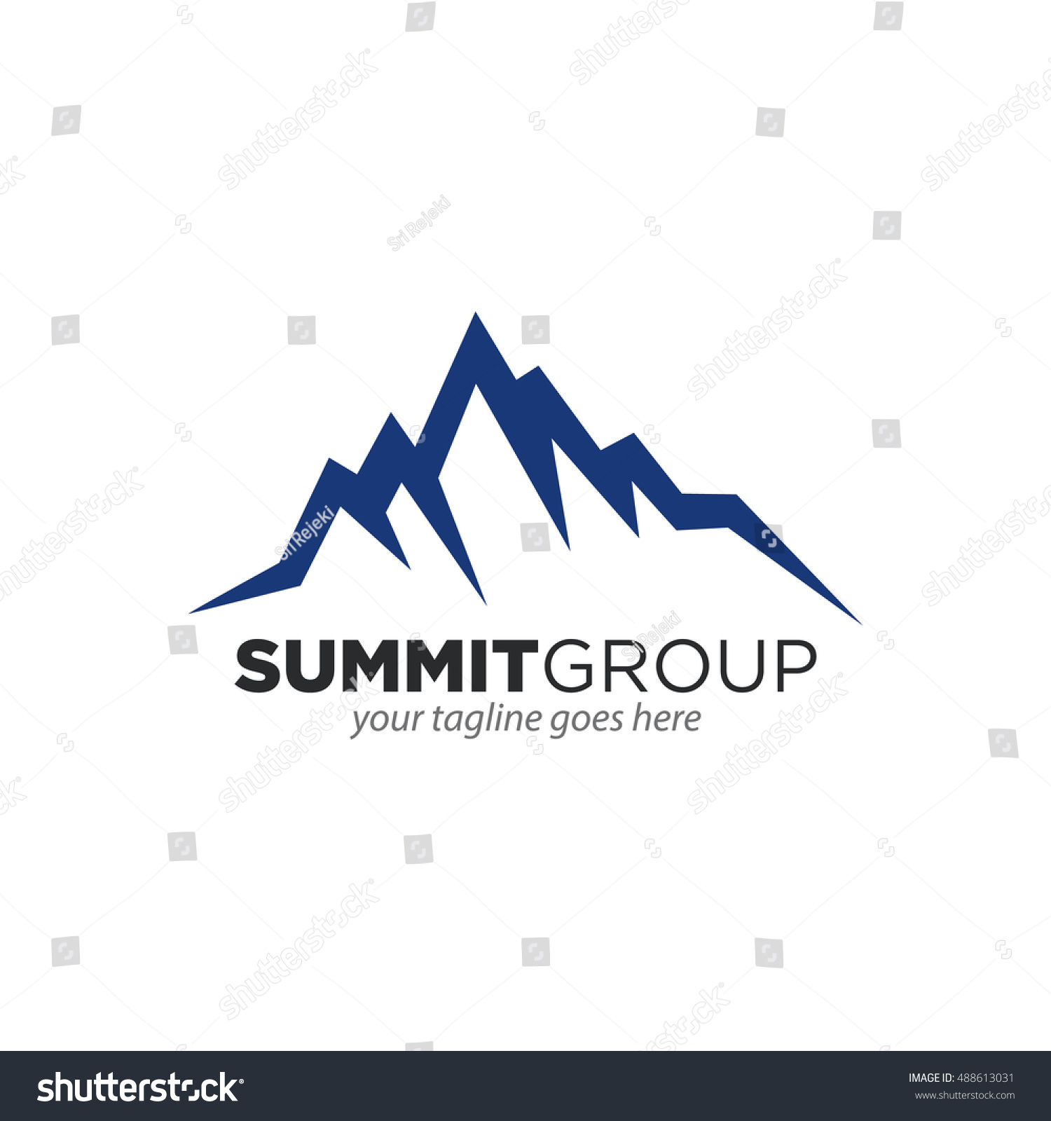 Summit Illustration Symbol Vector Illustration Mountain Stock Vector ...