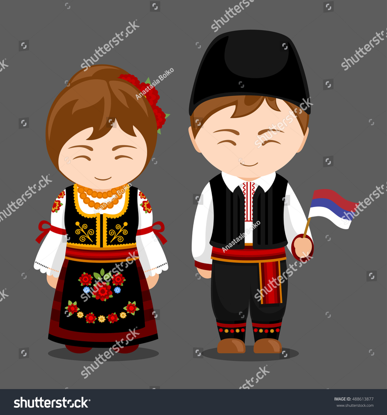Национальный костюм сербов дети