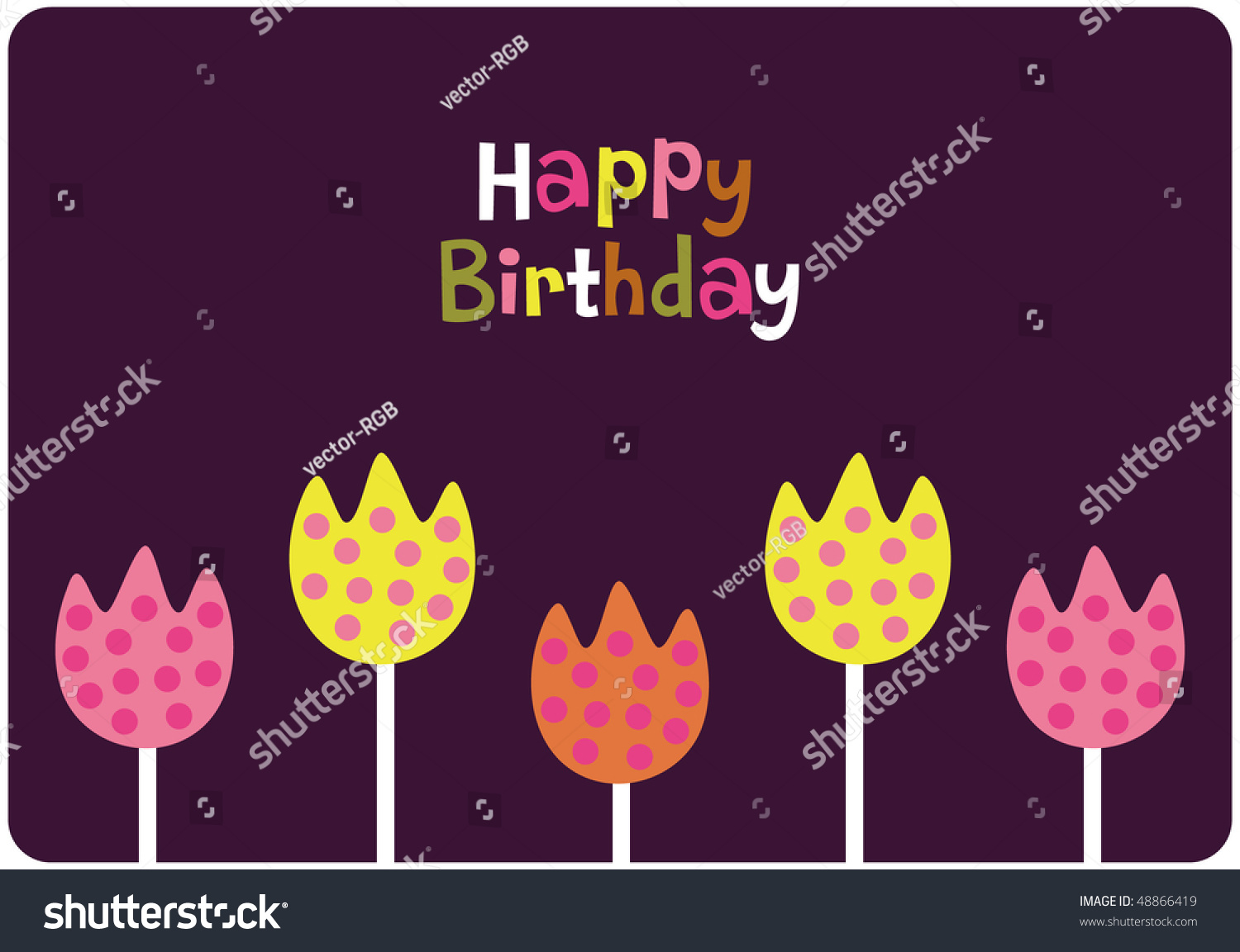 flower-birthday-card-design-stock-vector-royalty-free-48866419