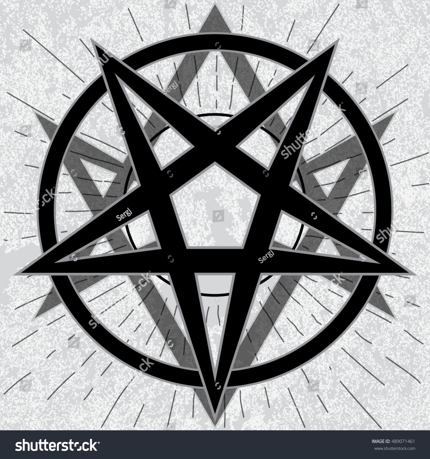 Сатанинская оккультная пентаграмма в виде звезды