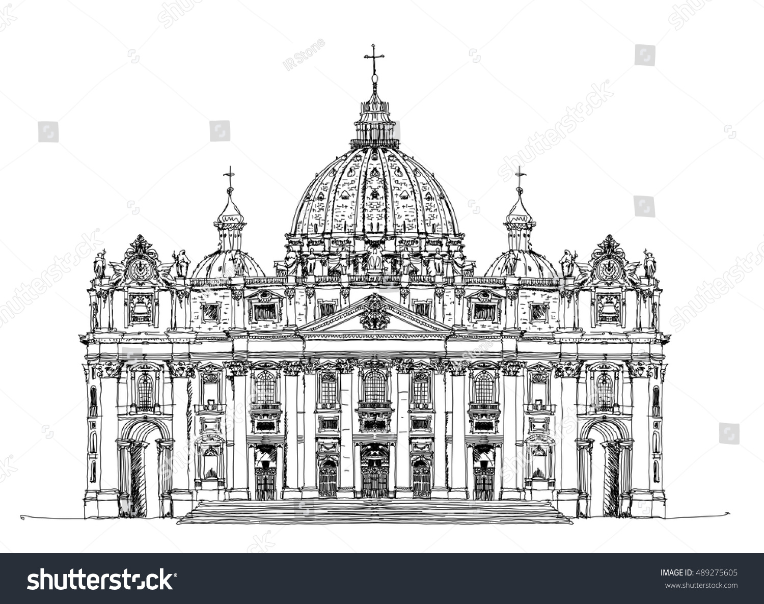 Собор св Петра в Риме рисунок