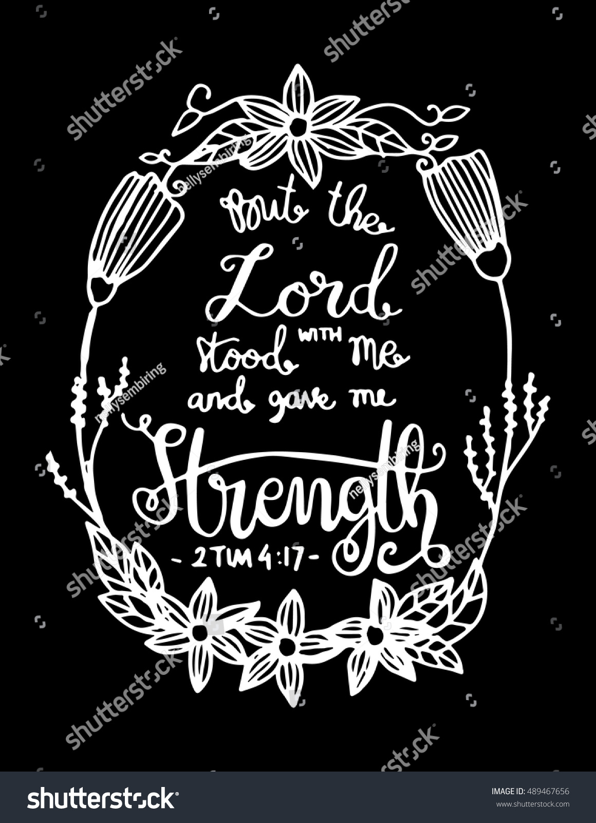 Lord Stood Me Give Me Strength Stock Vector (Royalty Free) 489467656 ...