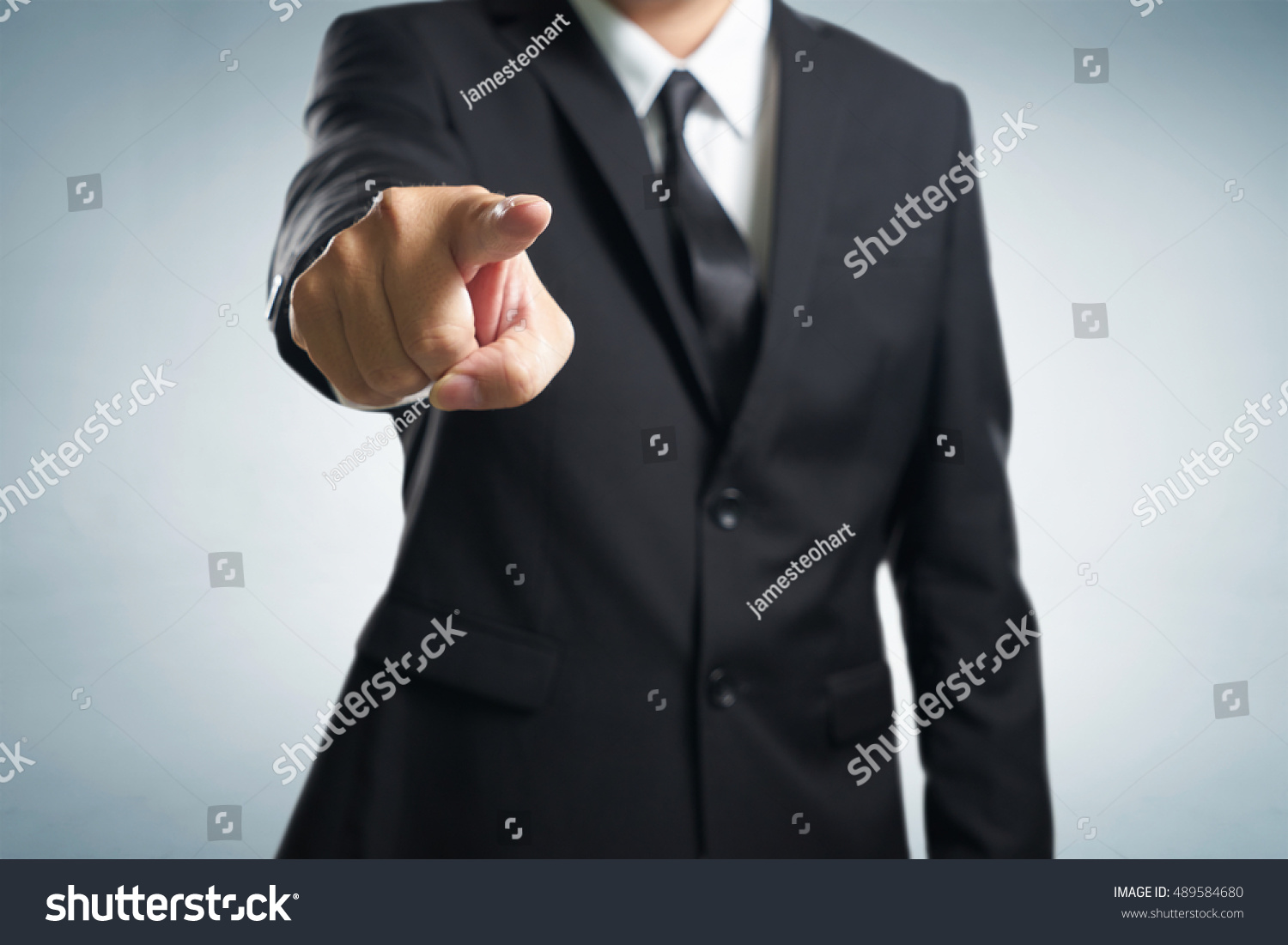 Business Man Points His Finger You Stock Photo 489584680 | Shutterstock