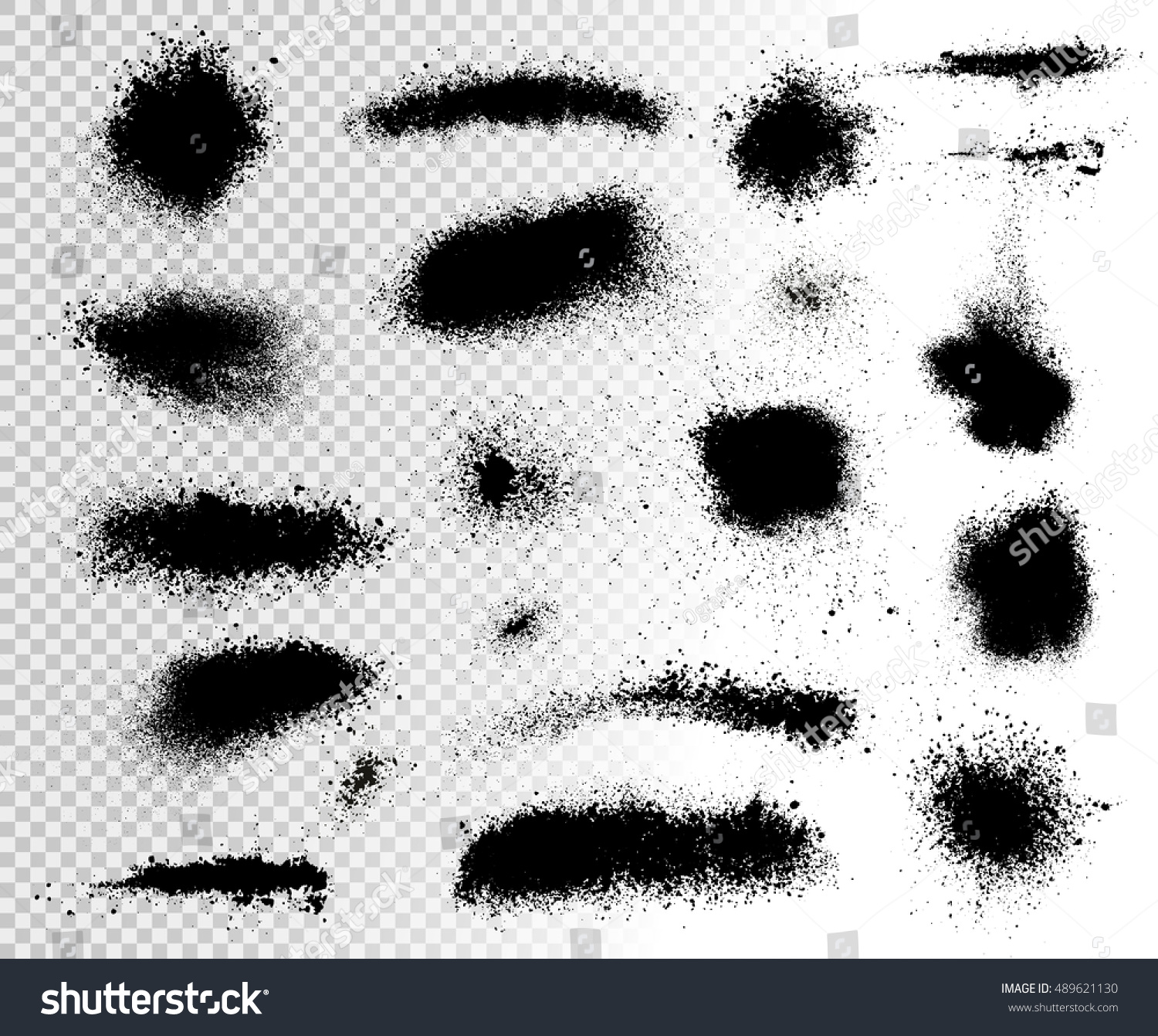 Set Paint Stains Paint Splash Hand Stock Vector (Royalty Free ...