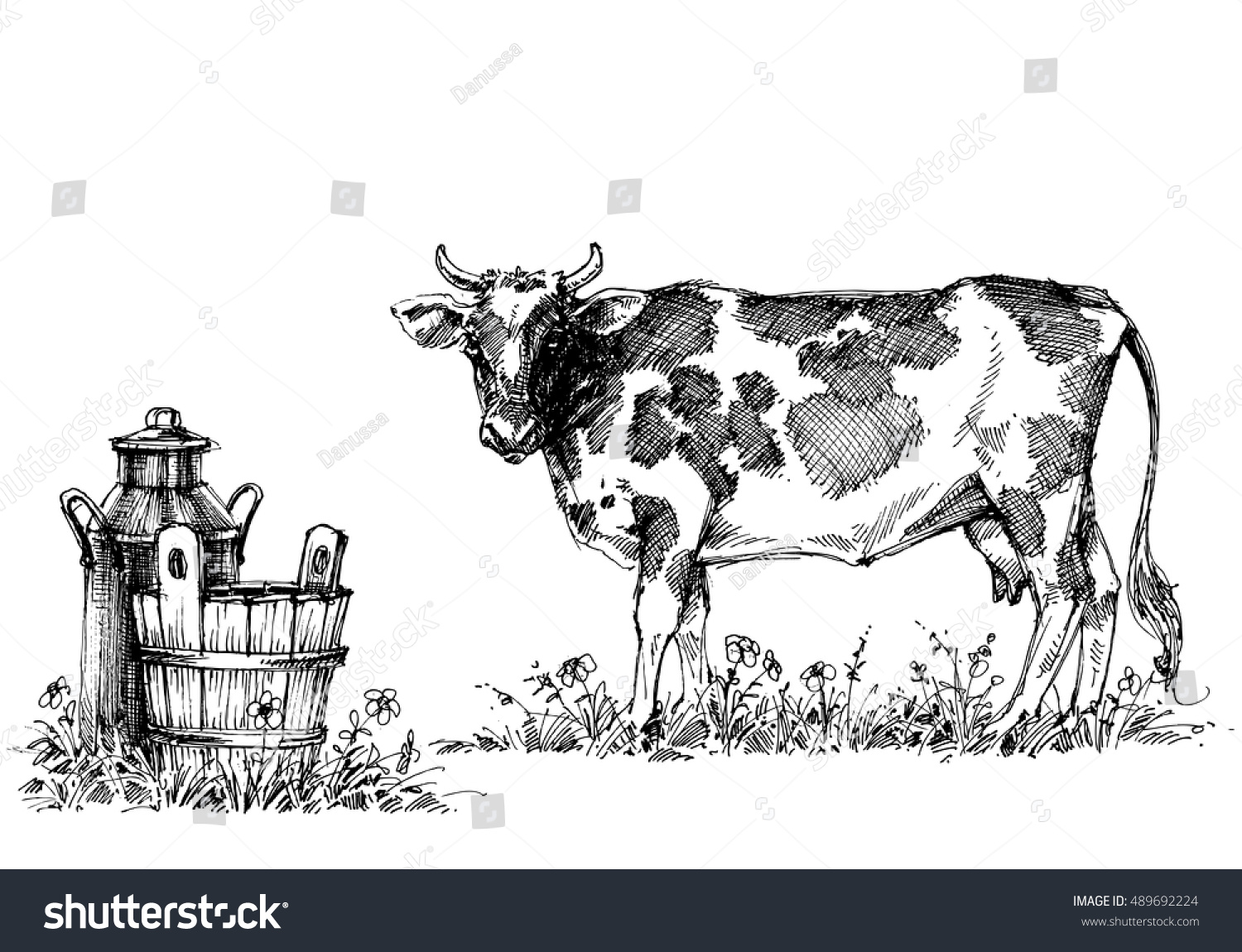 Молоко корова вектор