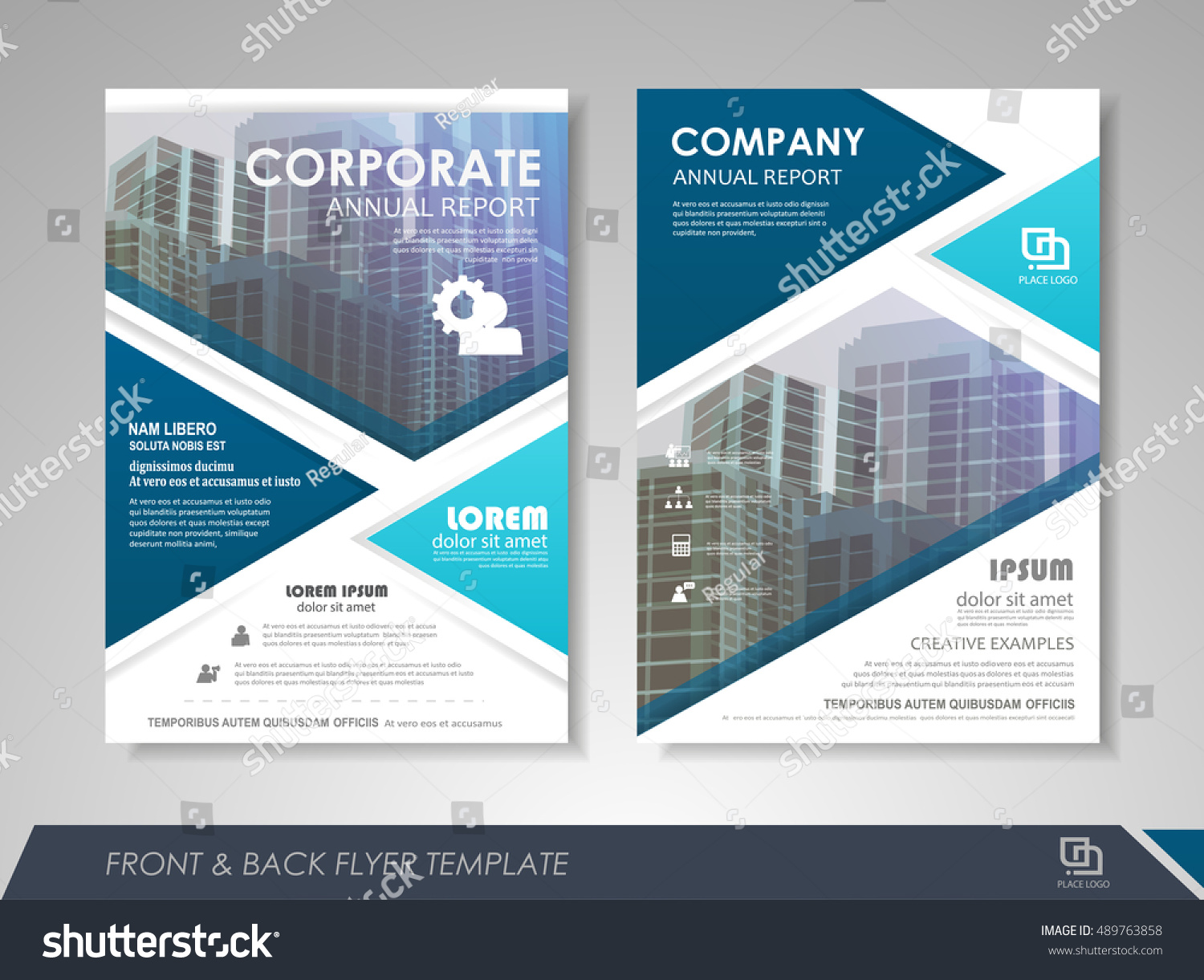 Front Back Page Brochure Template Flyer Stock Vector (Royalty Free
