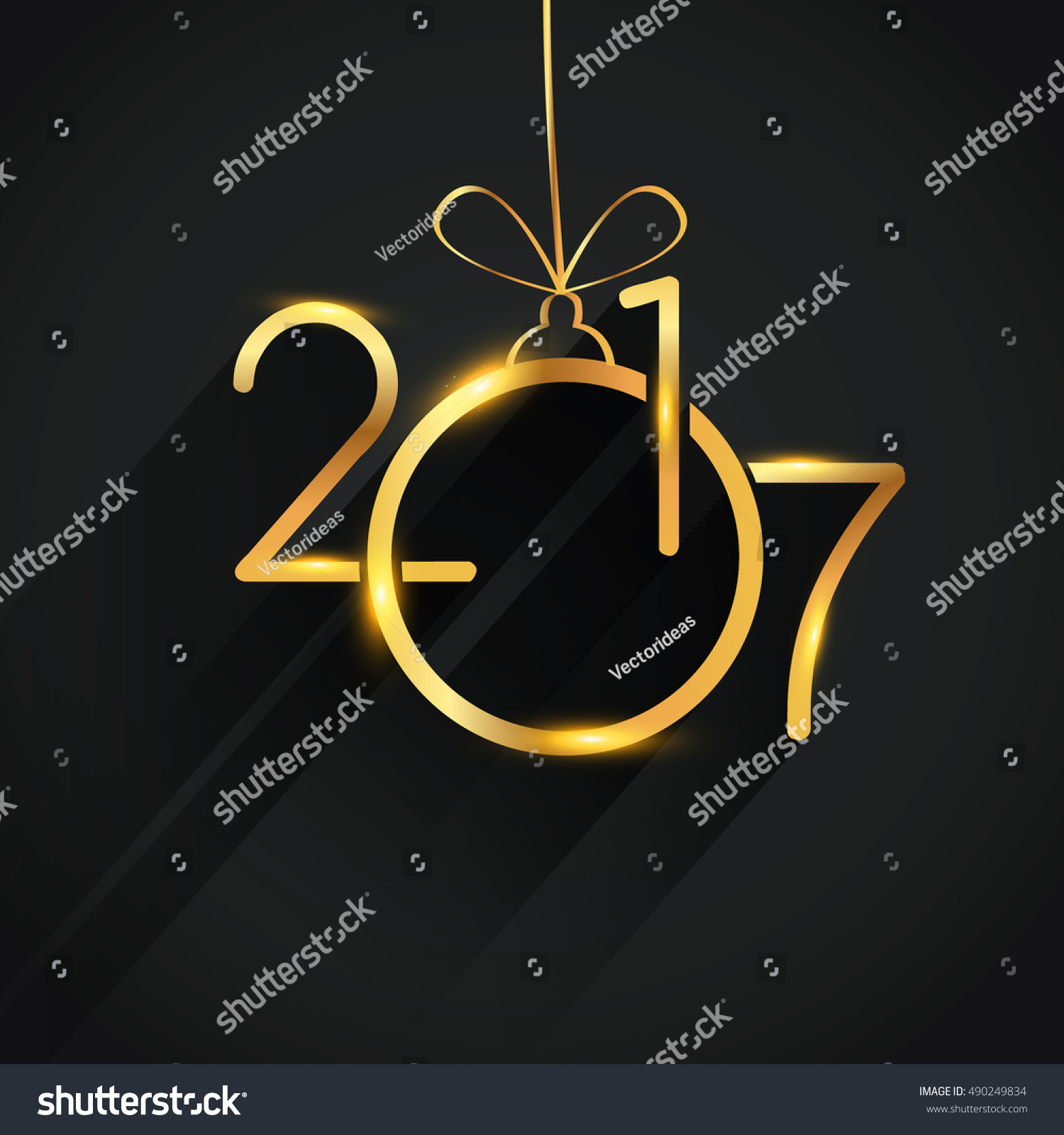 Happy New Year 2017 Background Christmas Stock Vector (Royalty Free ...