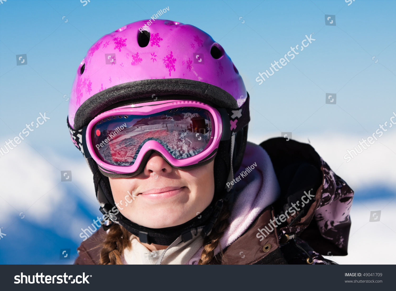 Smiling Young Girl Wearing Ski Mask Stock Photo 49041709 | Shutterstock