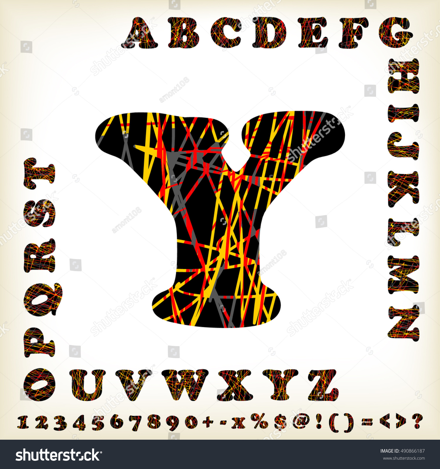 Alphabet Set Design Vector Illustration Stock Vector Royalty Free Shutterstock