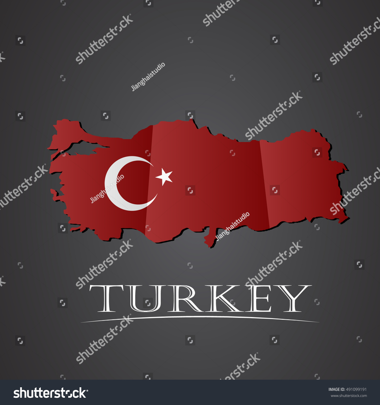 Map Turkey Vector Illustration Stock Vector (Royalty Free) 491099191 ...