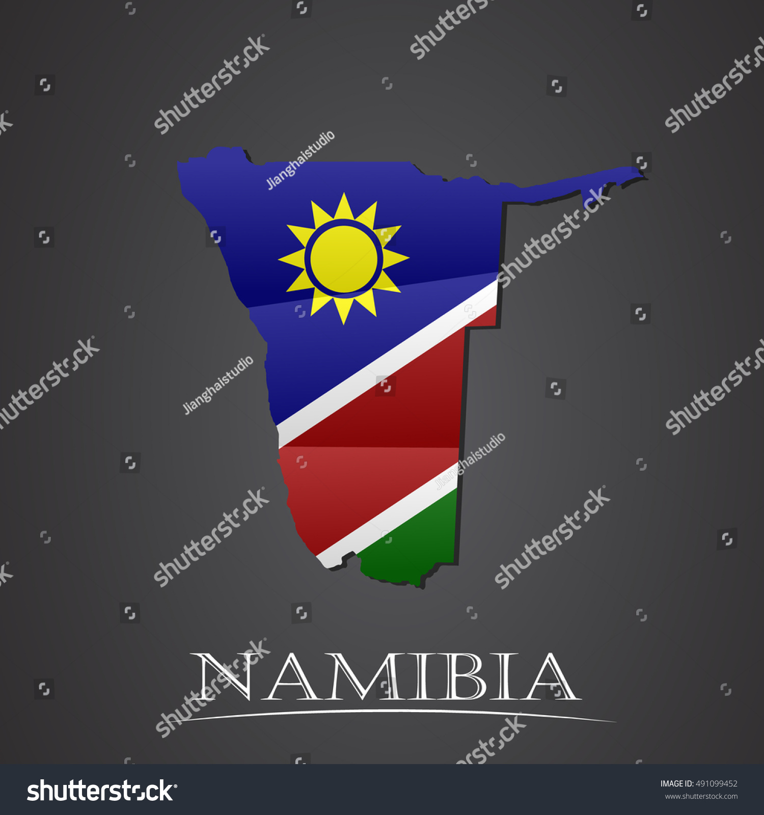 Map Namibia Vector Illustration Stock Vector (Royalty Free) 491099452 ...