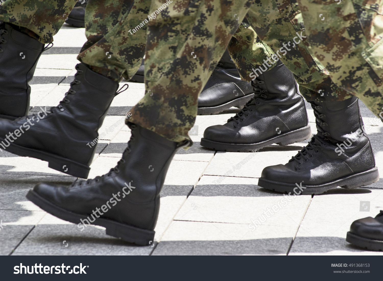 military marching boots