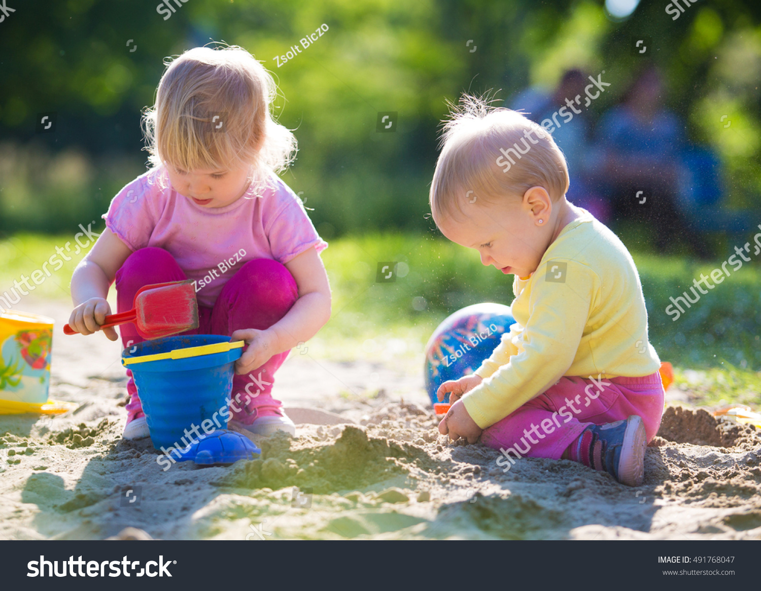 Two Children Playing Sandbox Stock Photo 491768047 | Shutterstock