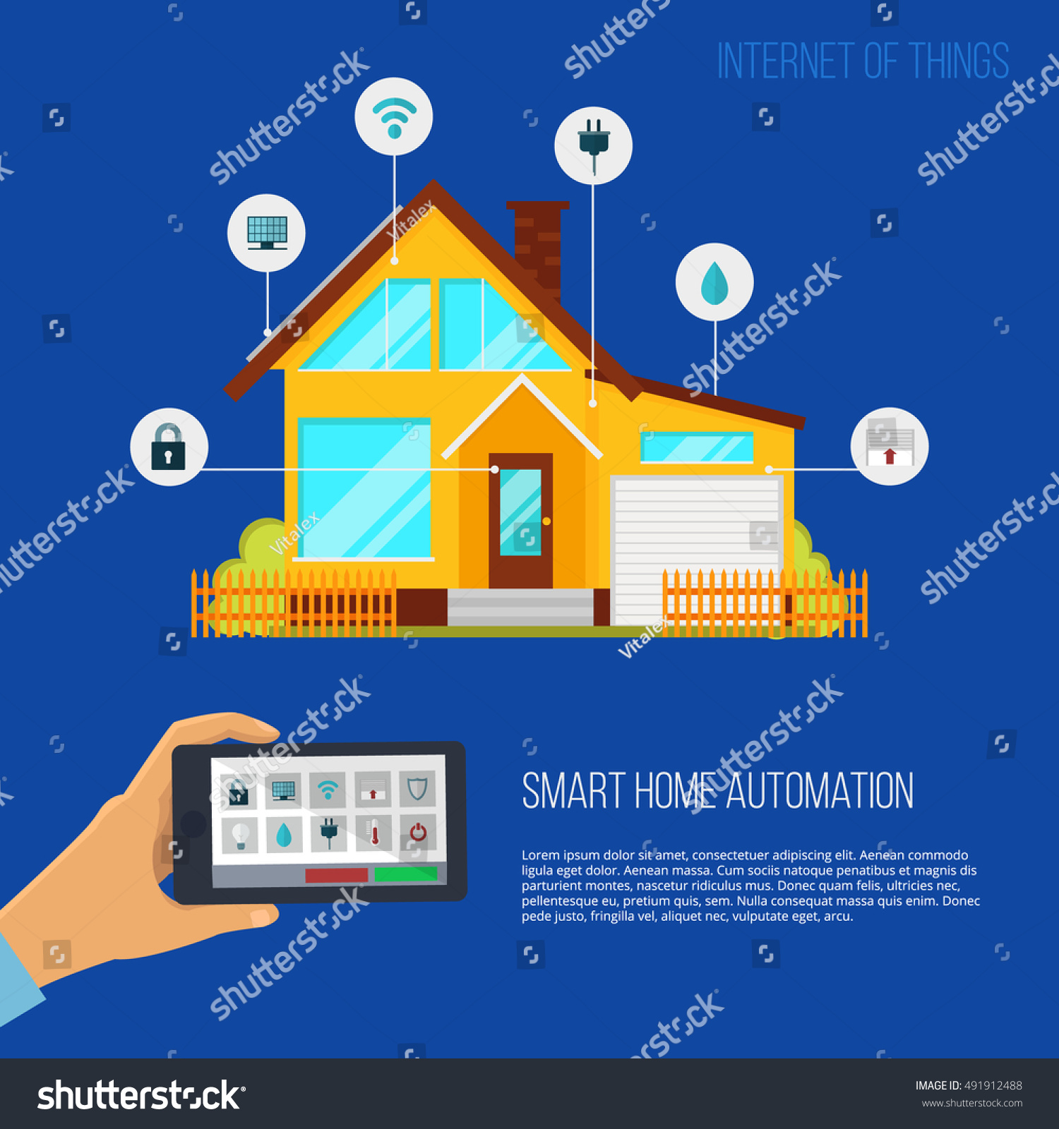 Smart Home Automation System Smart House Stock Vector (Royalty Free ...