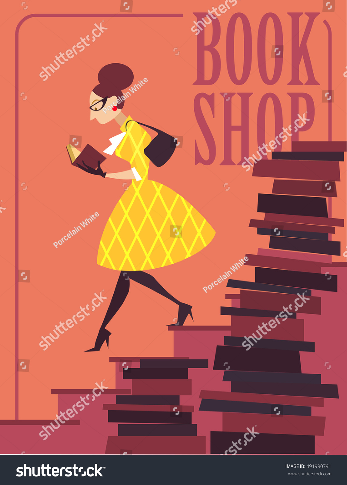 Постер девушка с книгой